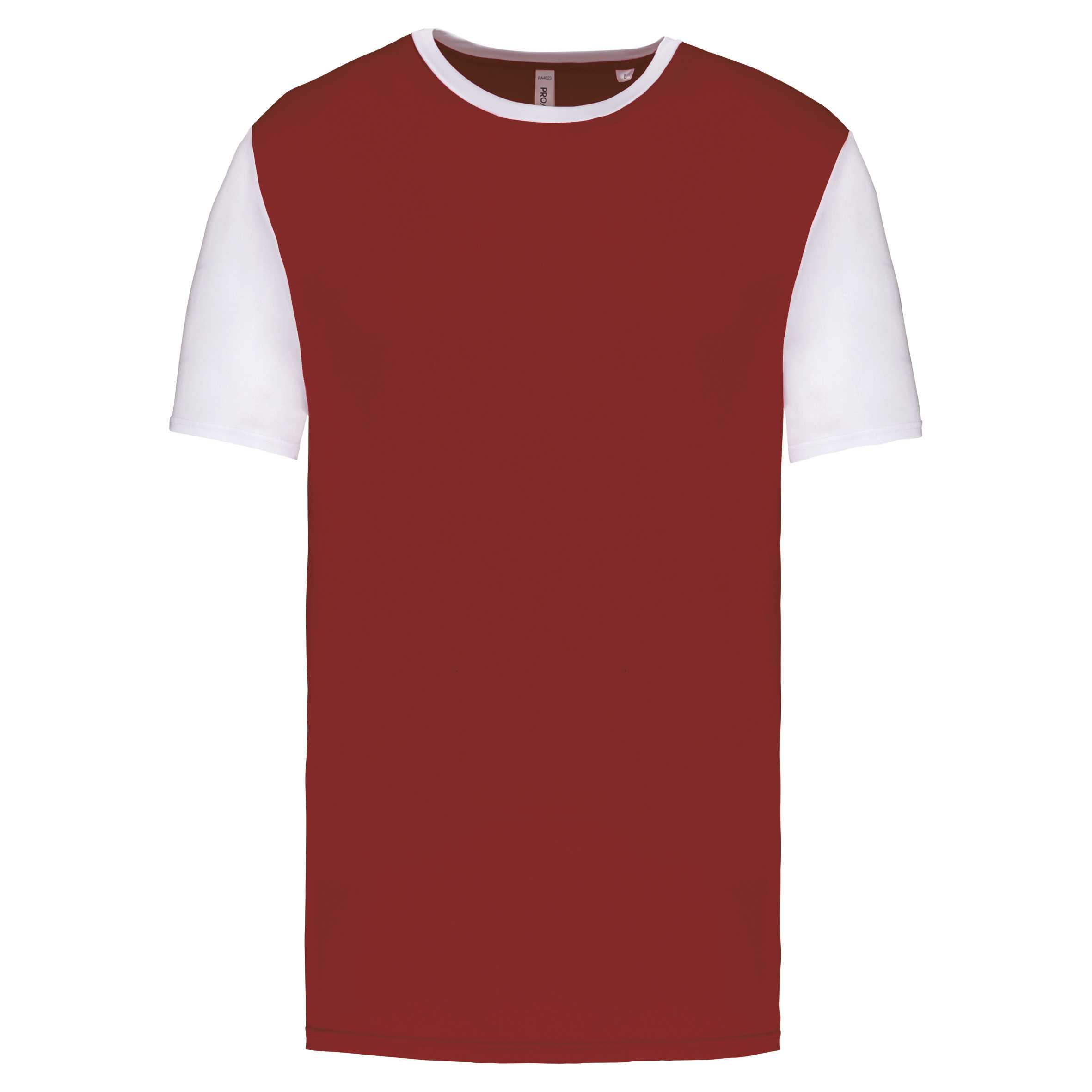 Camiseta bicolor adulto Garnet / White