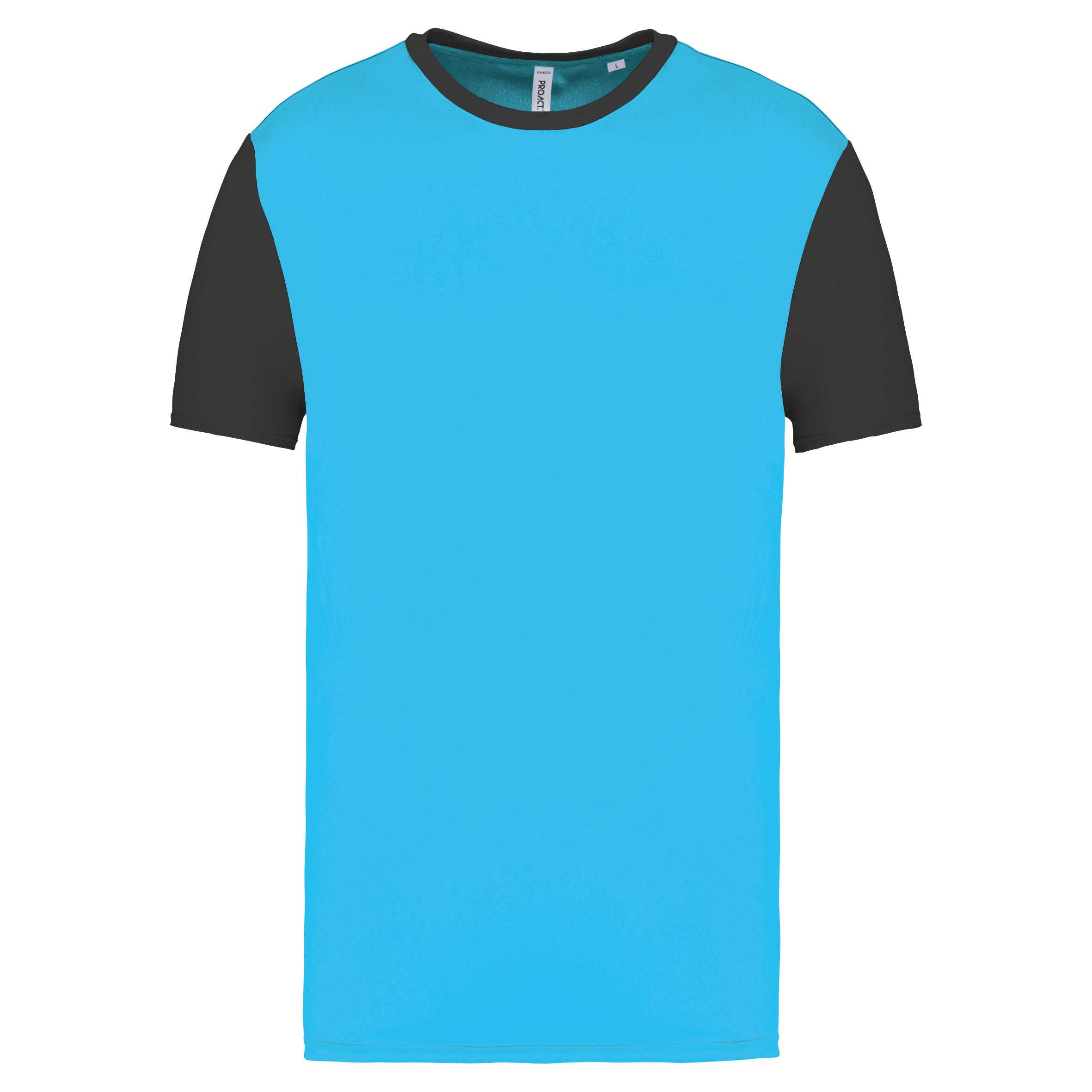 Camiseta bicolor adulto Light Turquoise / Dark Grey