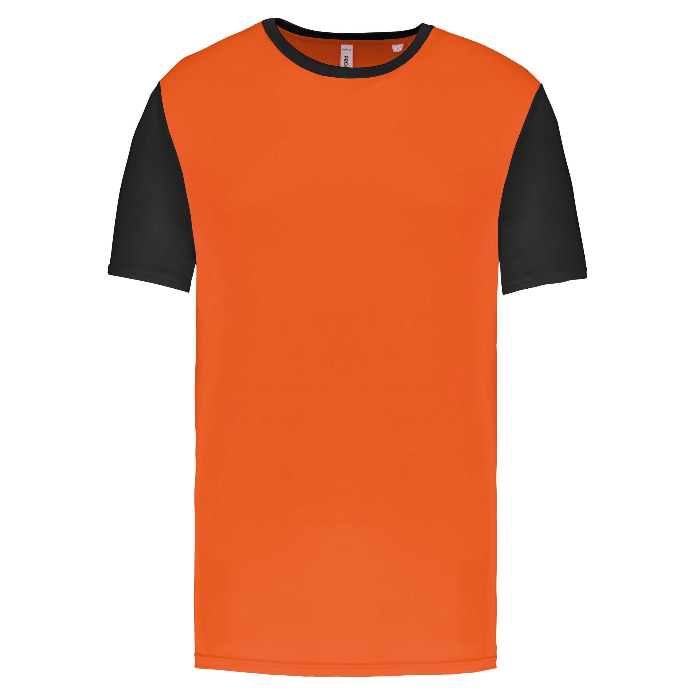 Camiseta bicolor adulto Orange / Black
