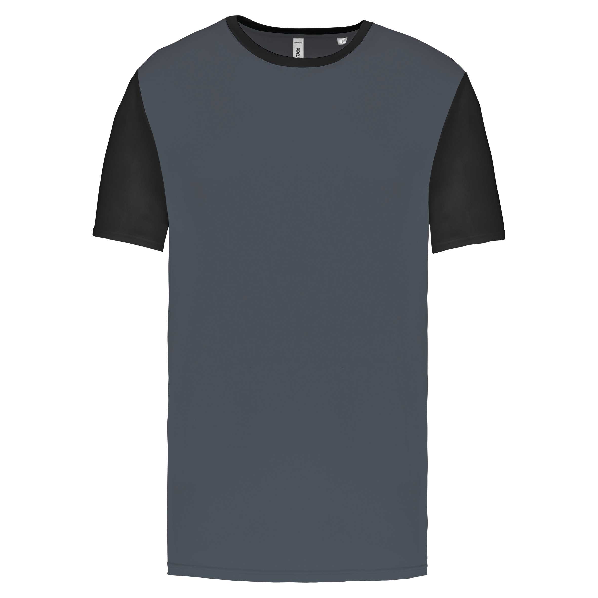 Camiseta bicolor adulto sporty grey / Black