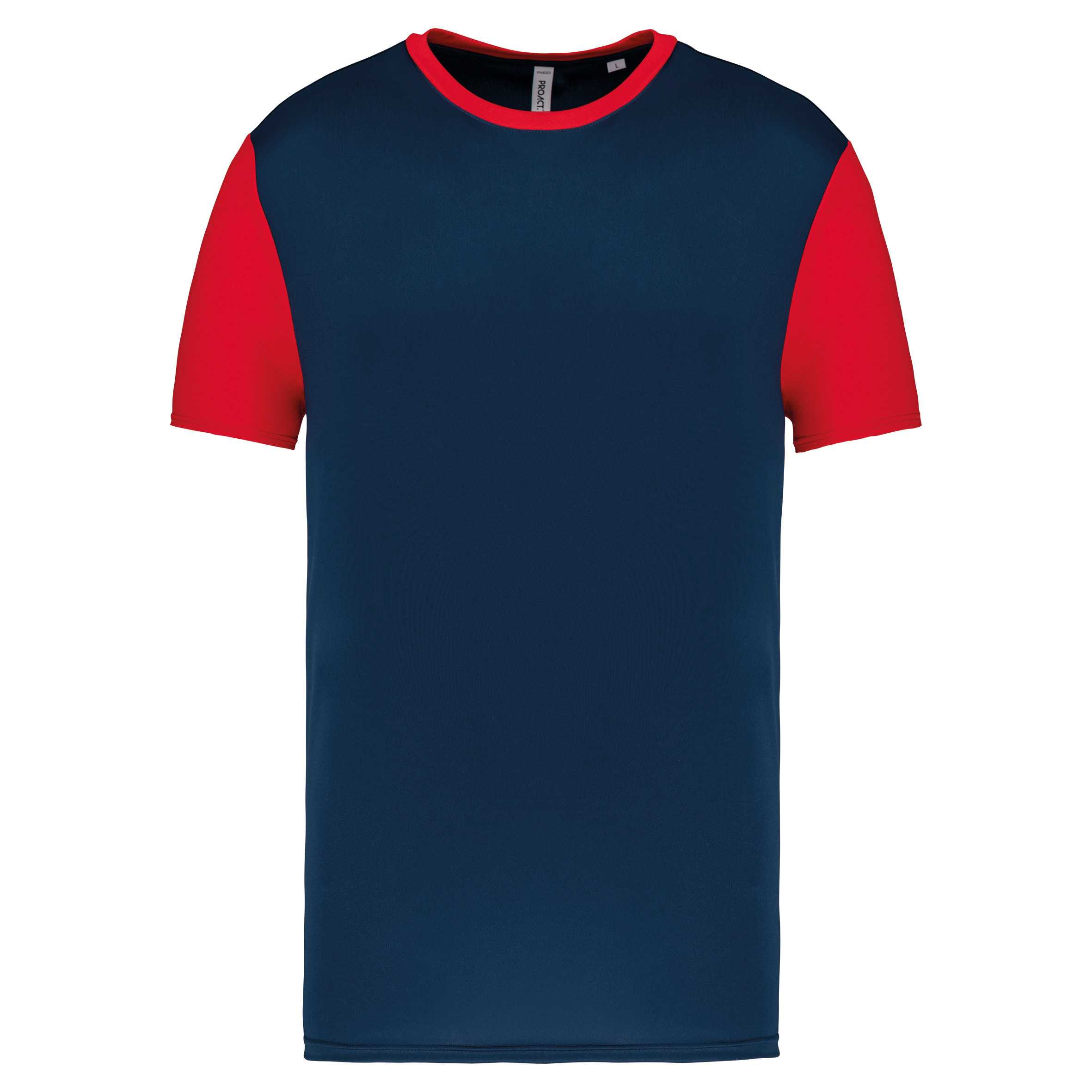 Camiseta bicolor adulto Sporty Navy / Sporty Red