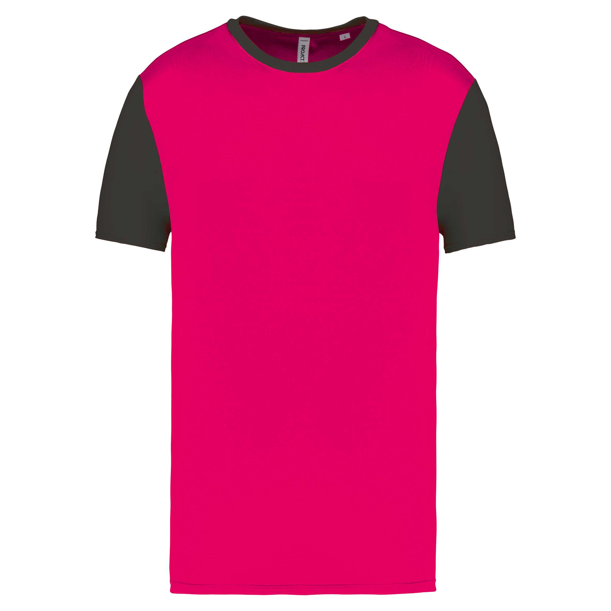 Camiseta bicolor adulto Sporty Pink / Dark Grey