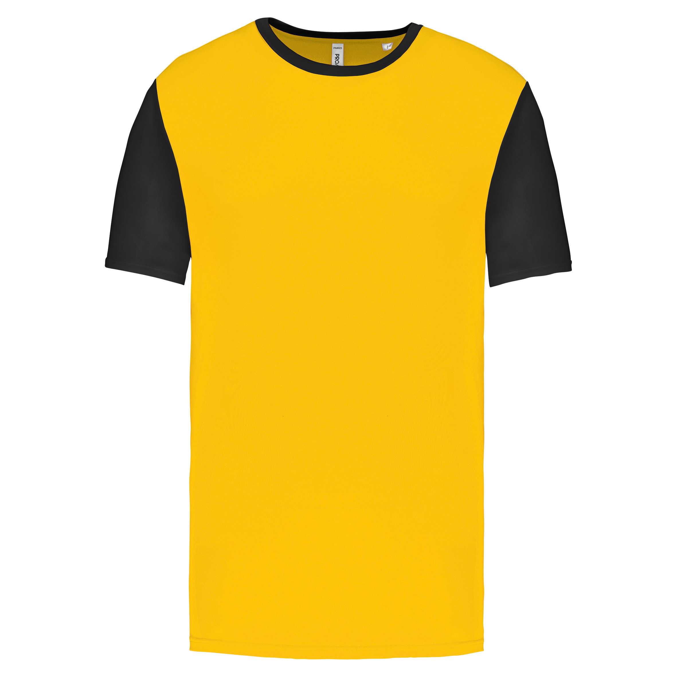 Camiseta bicolor adulto Sporty Yellow / Black