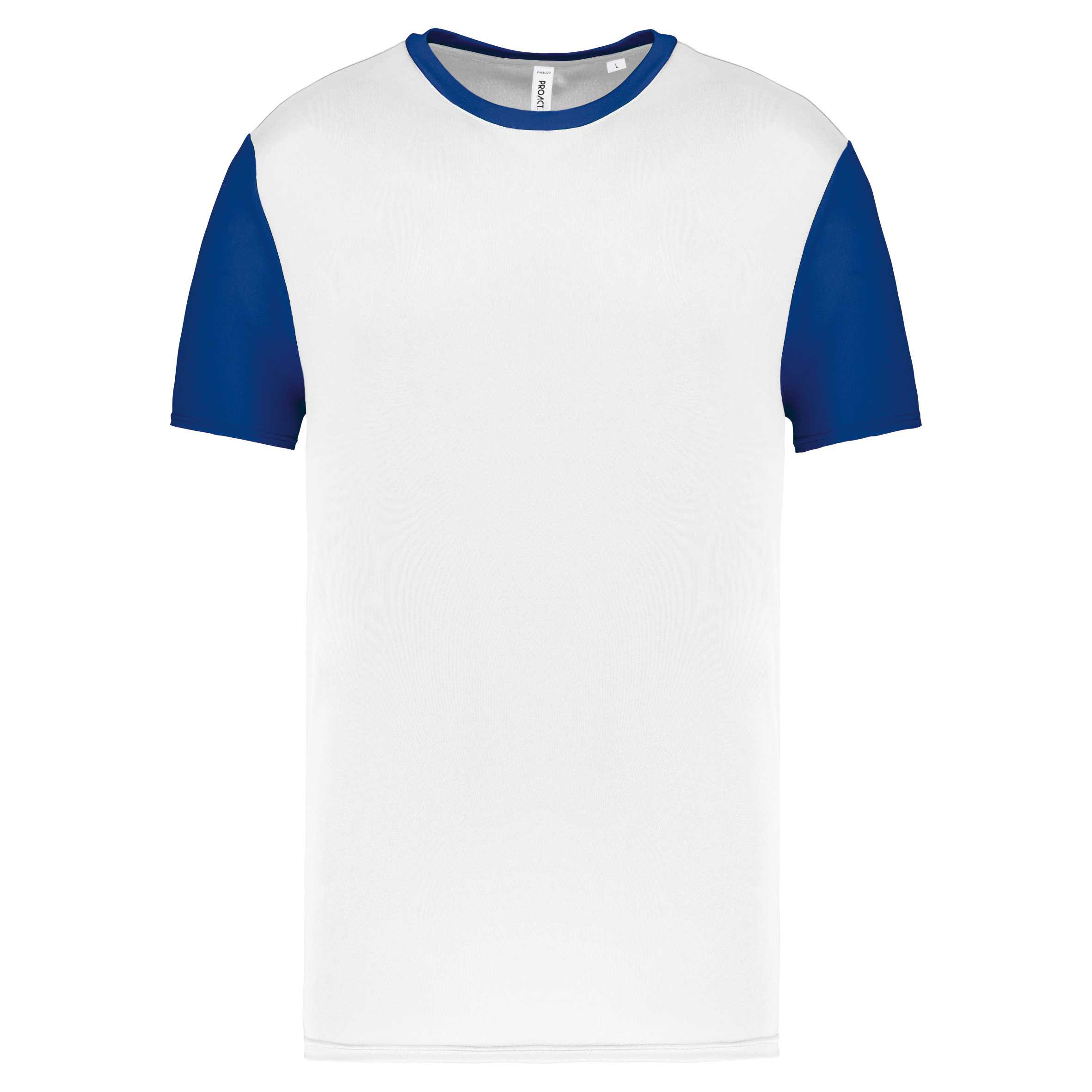 Camiseta bicolor adulto White / Dark Royal Blue