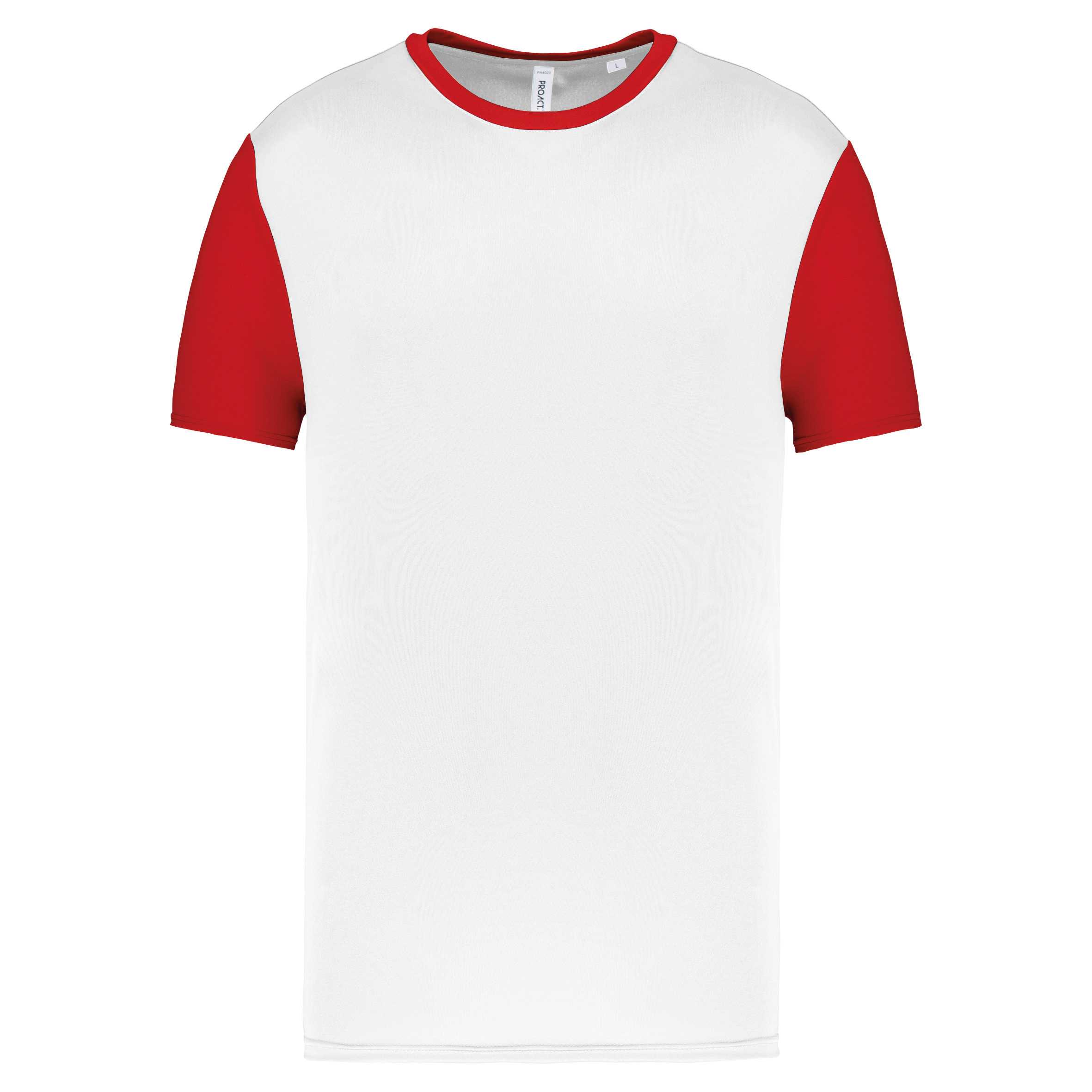 Camiseta bicolor adulto White / Sporty Red