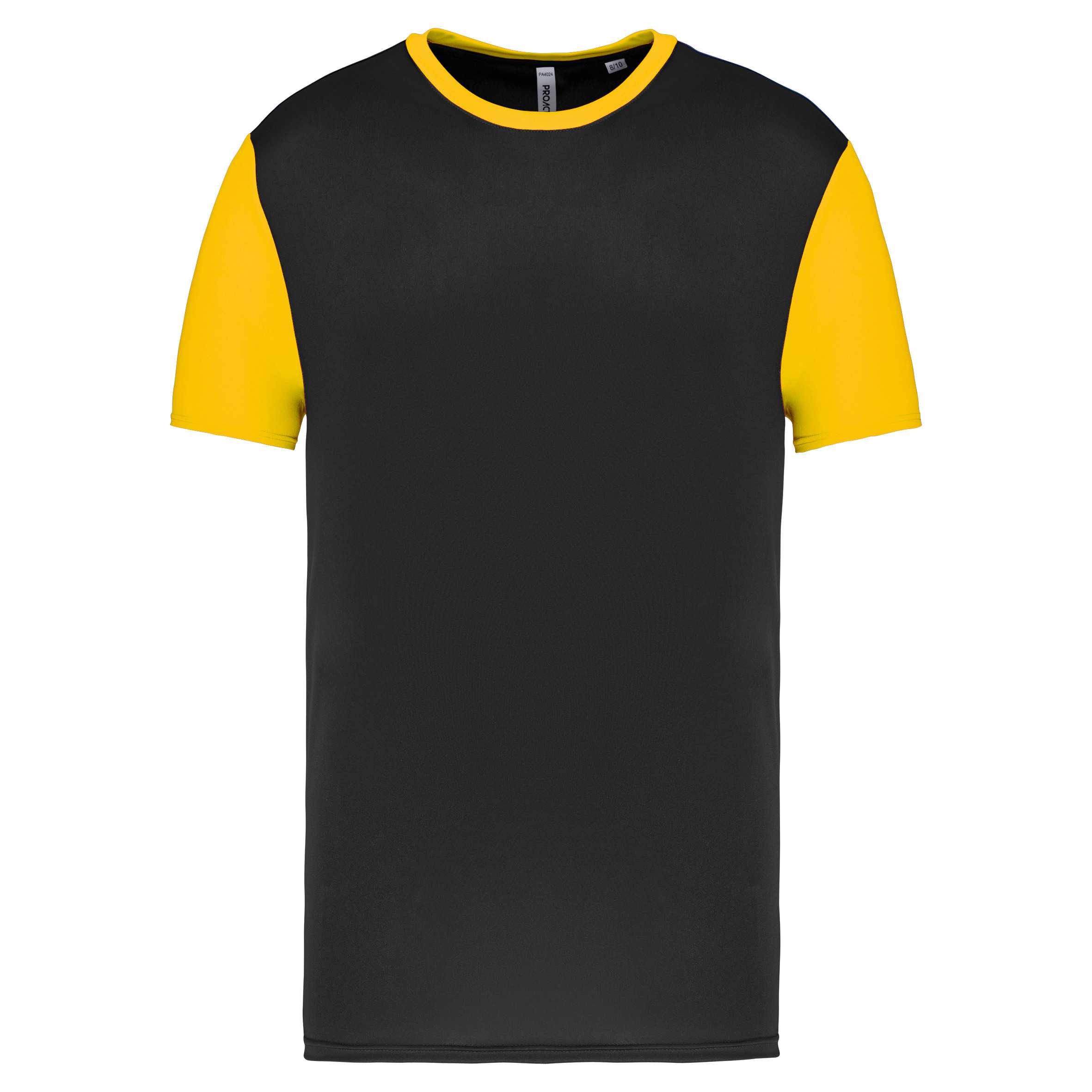 Camiseta bicolor niños Black / Sporty Yellow