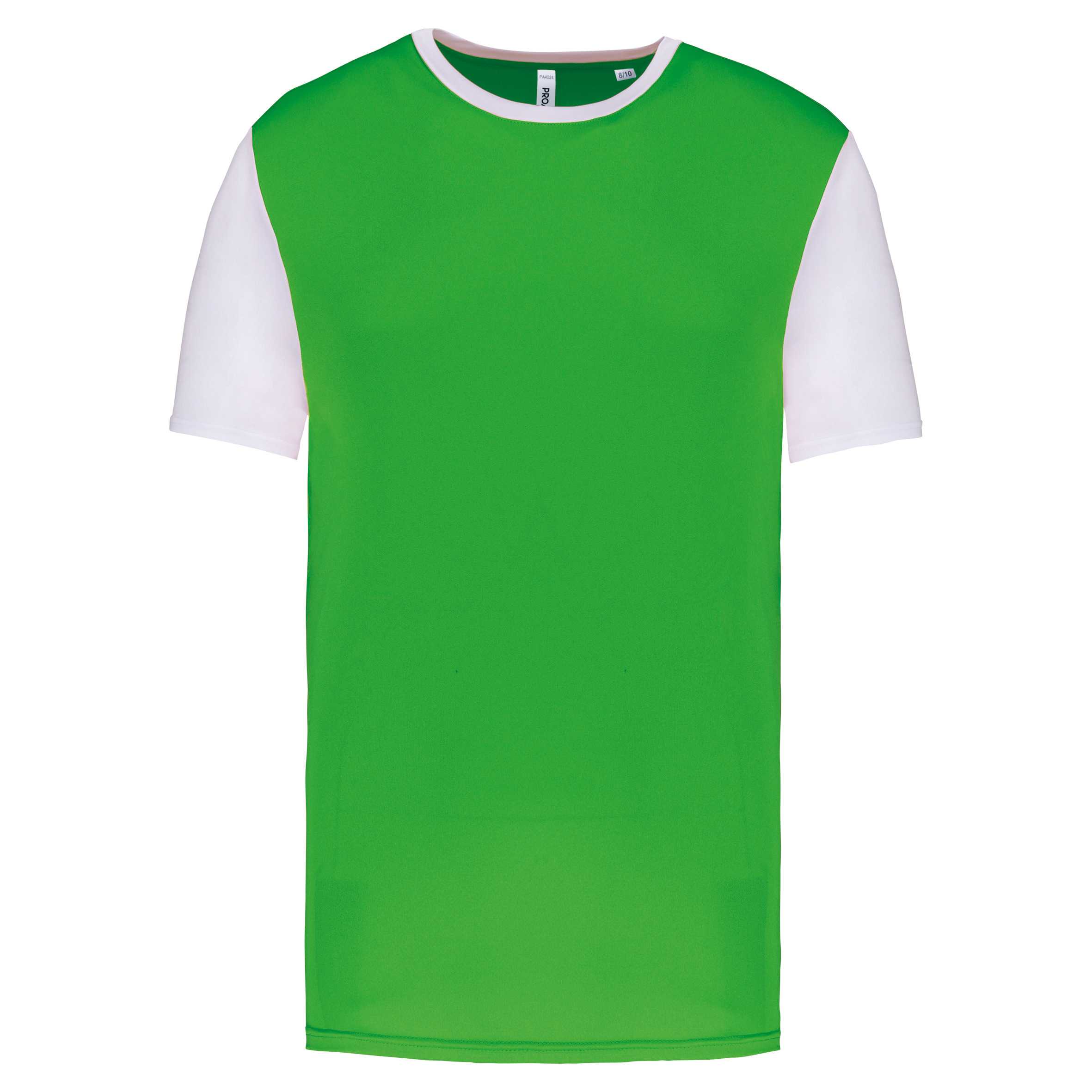 Camiseta bicolor niños Green / White