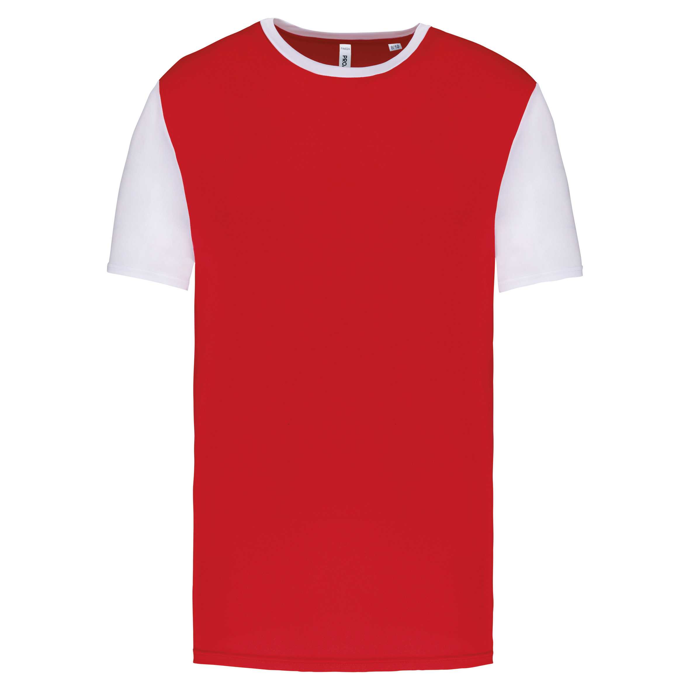 Camiseta bicolor niños Sporty Red / White