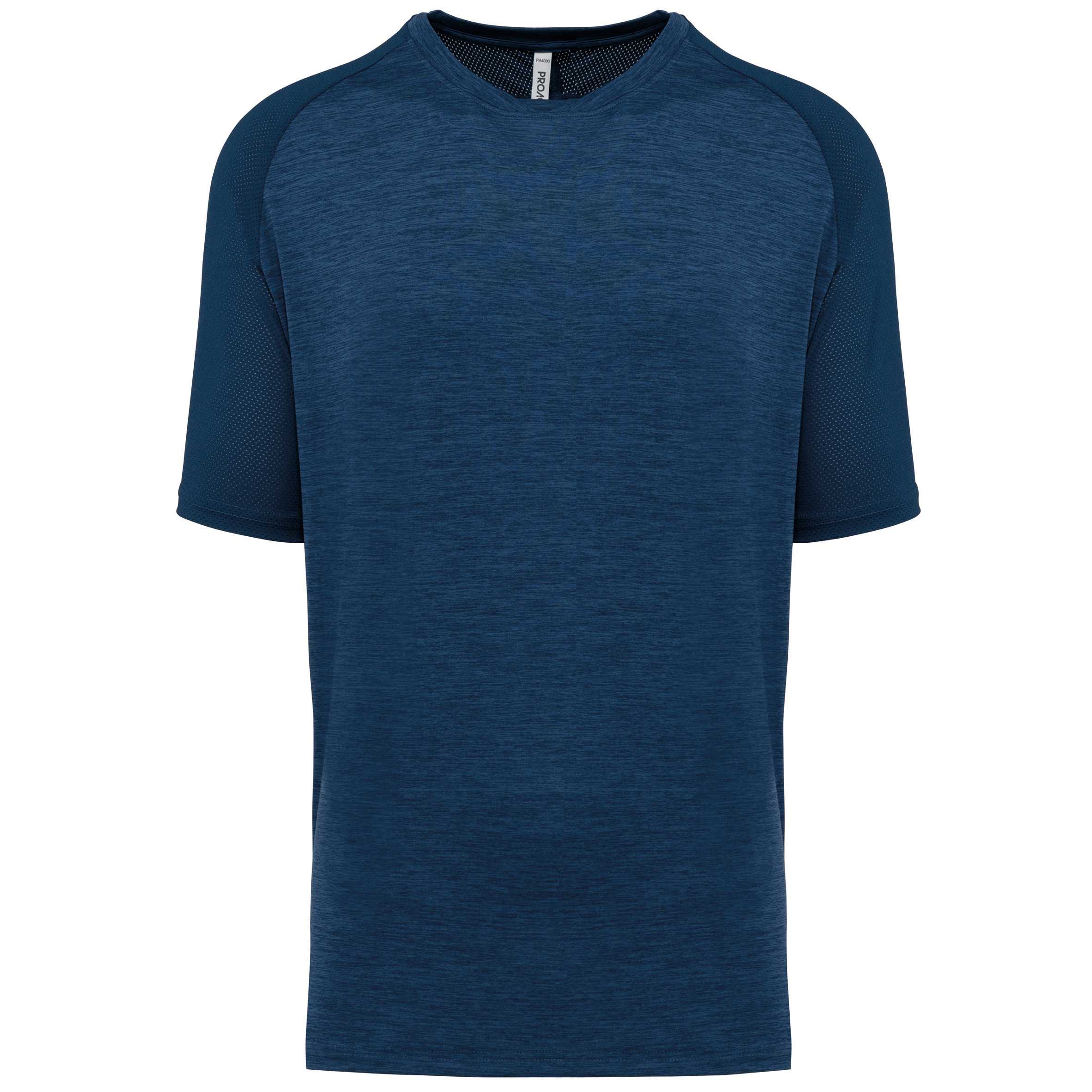 Camiseta pádel bicolor mangas raglán hombre Sporty Navy / Marl Sporty Navy
