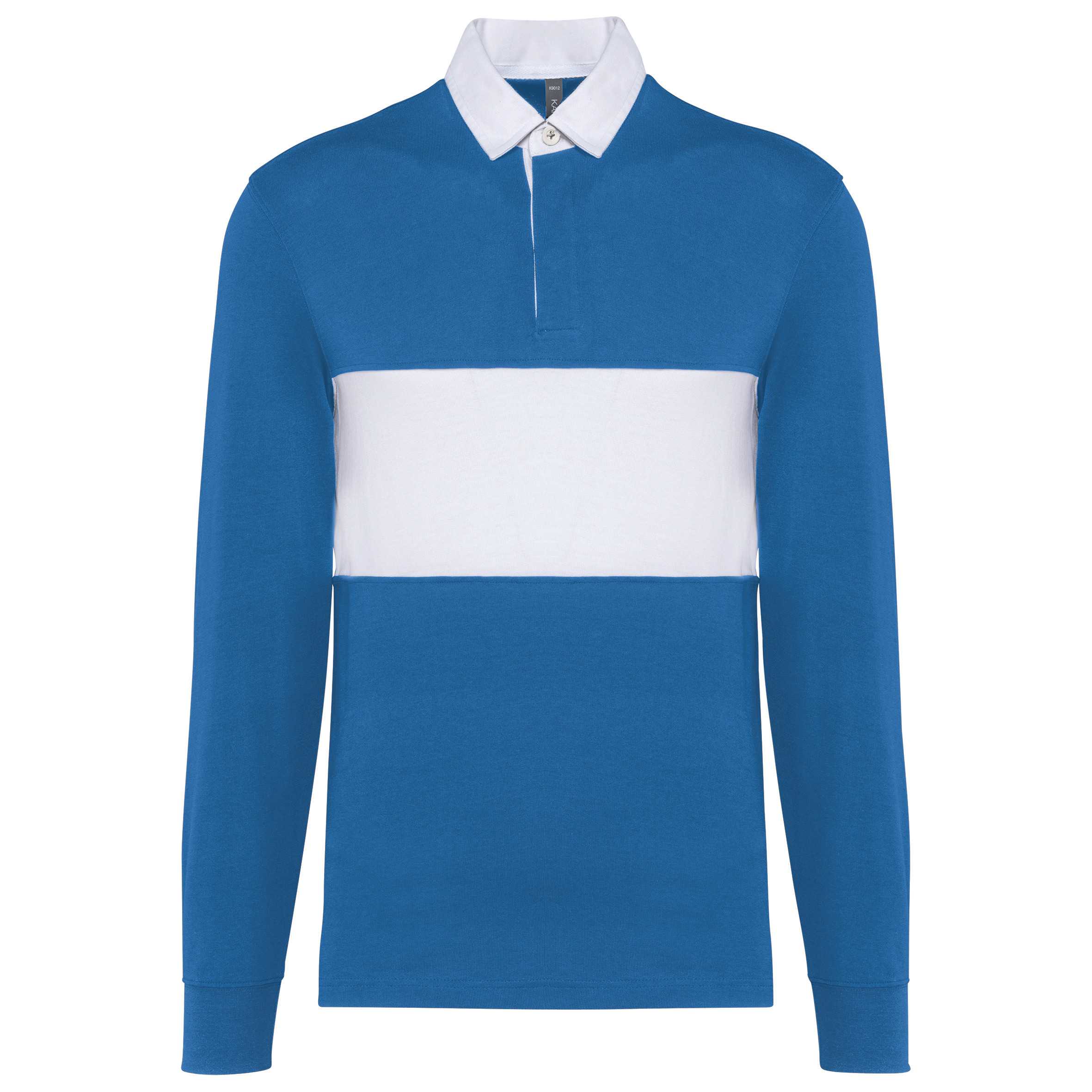 Polo rugby manga larga Sporty Royal Blue / White