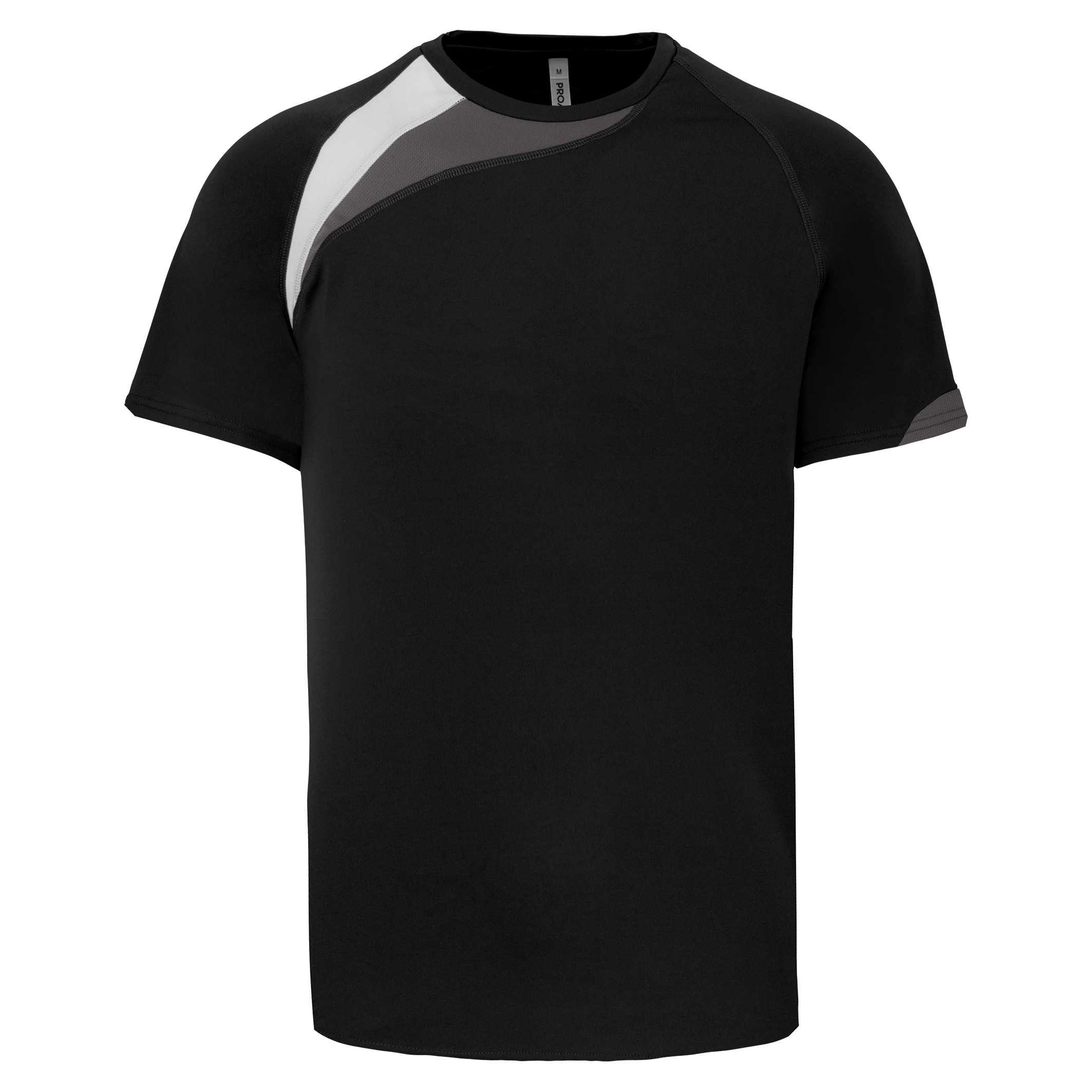 Camiseta equipaciones manga corta adulto Black / White / Storm Grey
