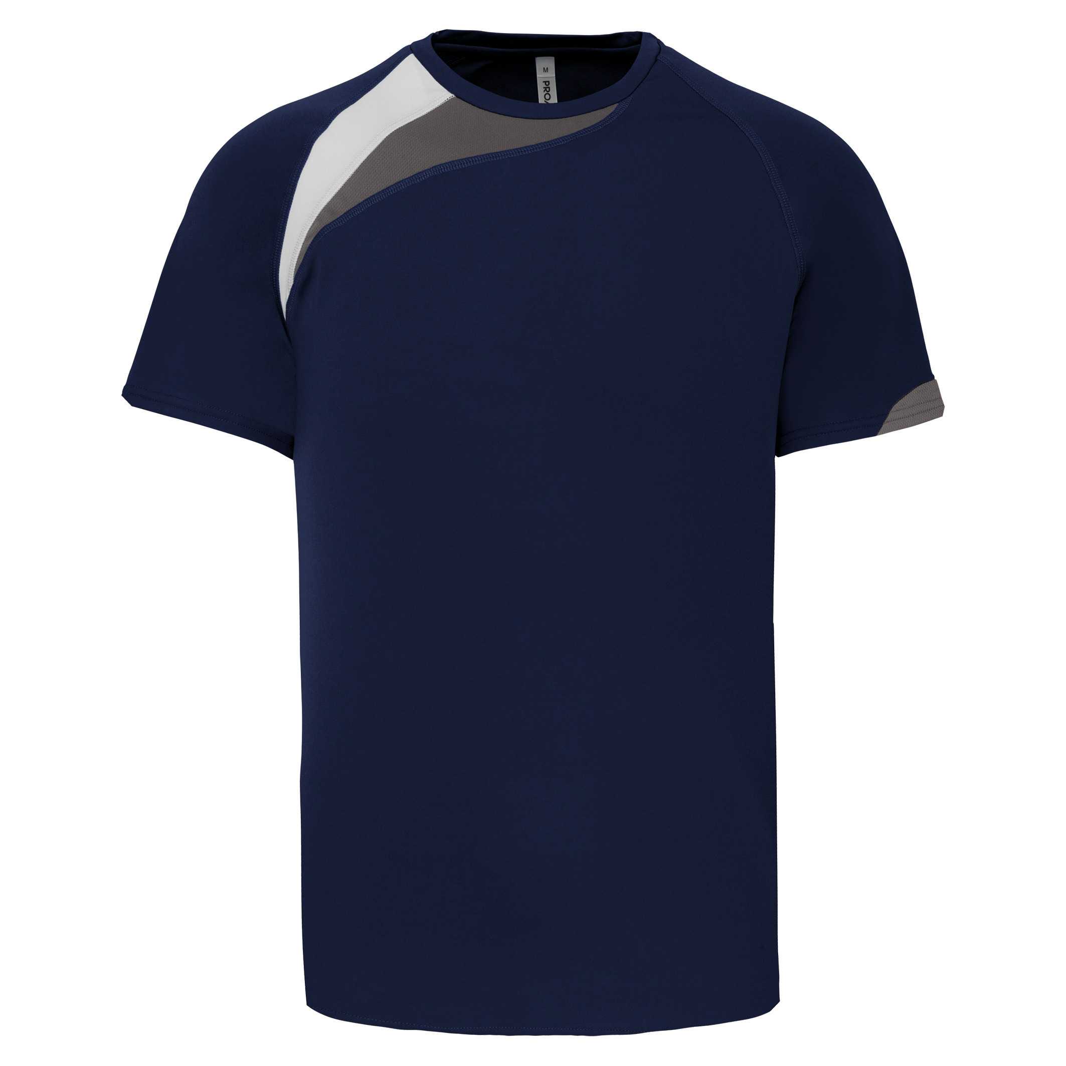 Camiseta equipaciones manga corta adulto Sporty navy/White/Storm grey