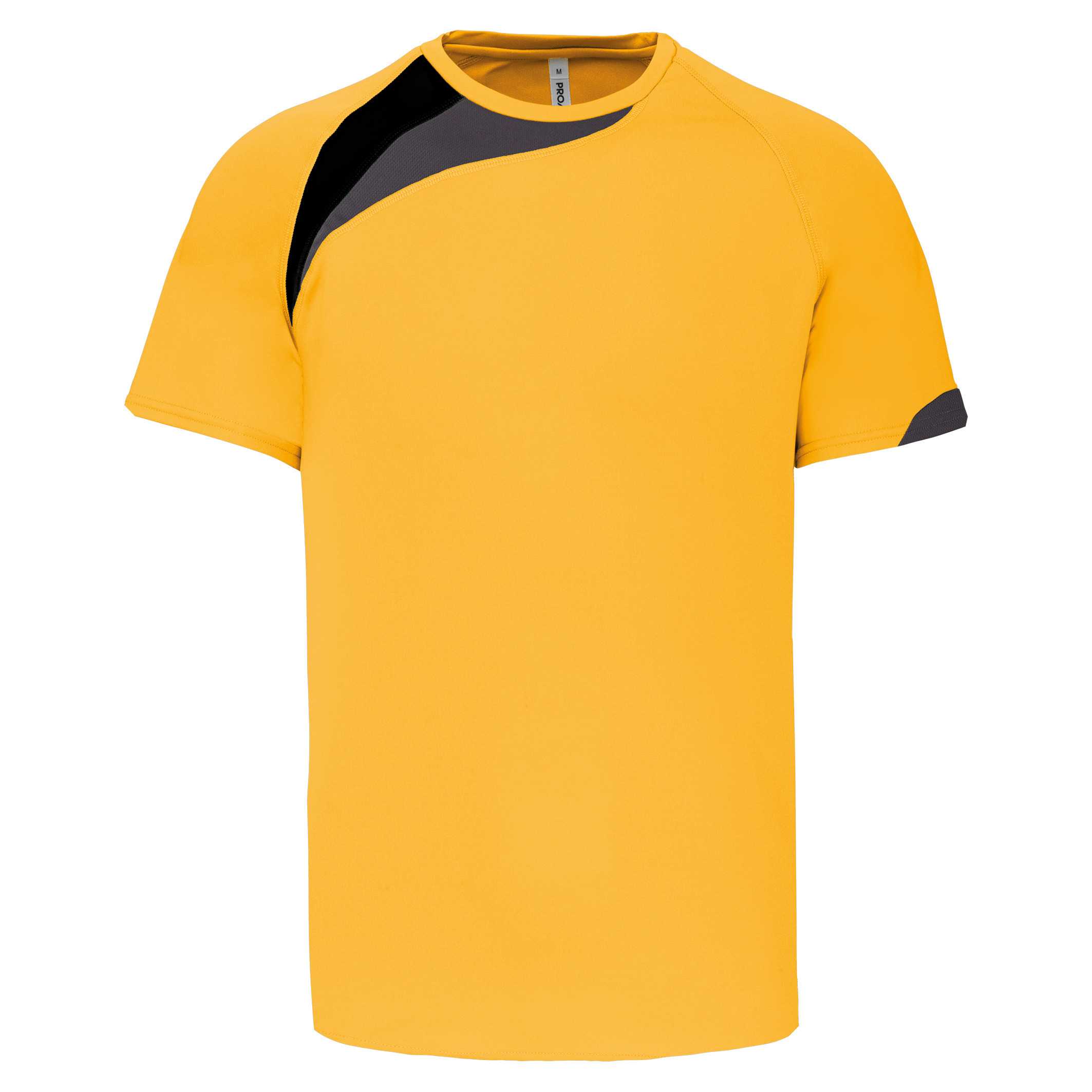 Camiseta equipaciones manga corta adulto Sporty yellow/Black/Storm grey