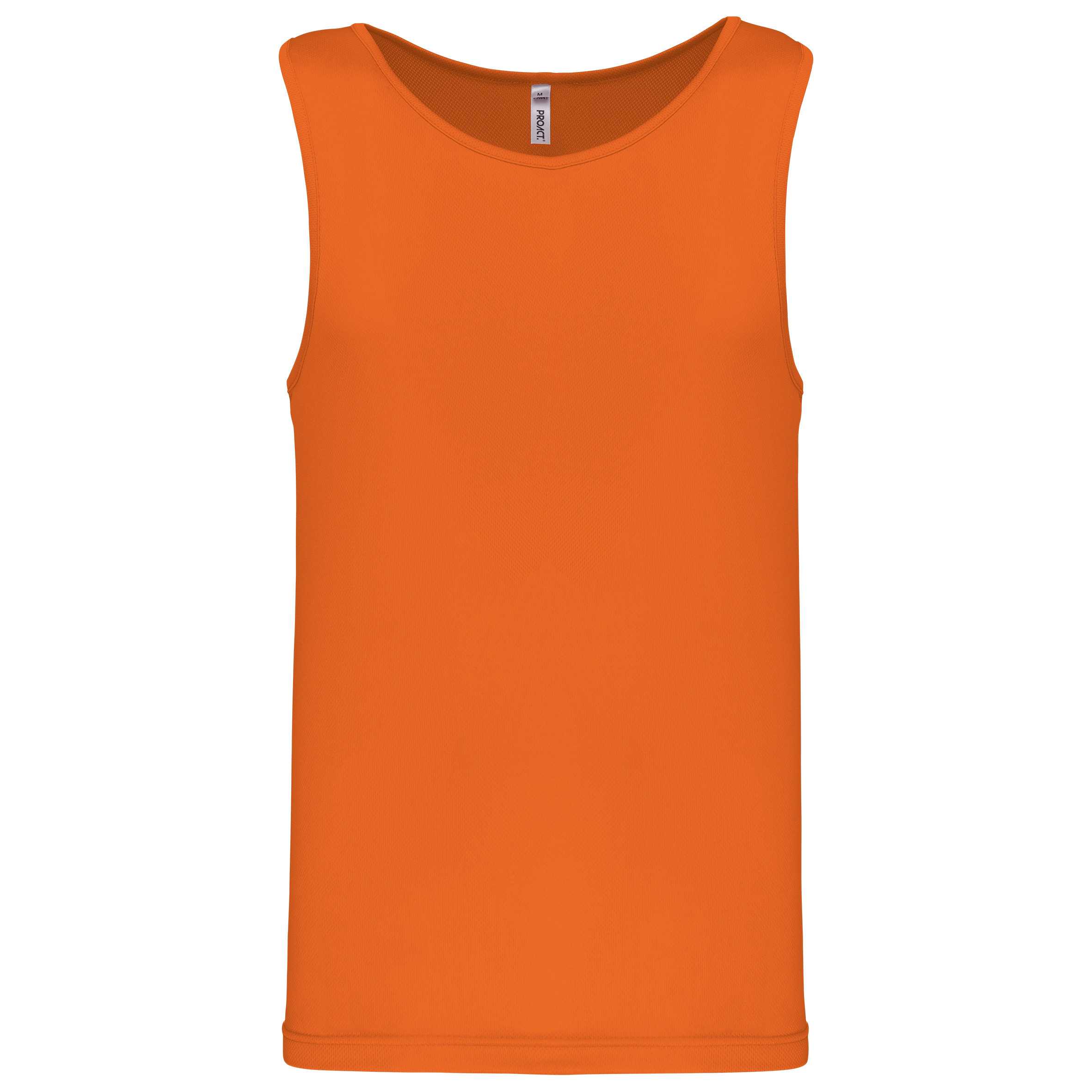 Camiseta de deporte tirantes hombre Fluorescent Orange