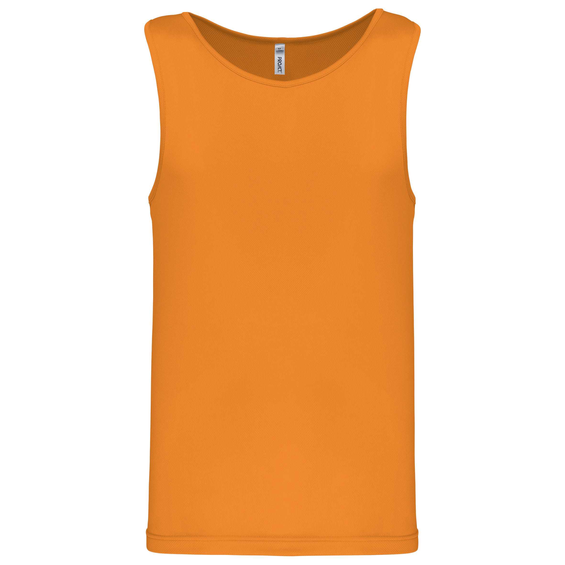 Camiseta de deporte tirantes hombre Orange
