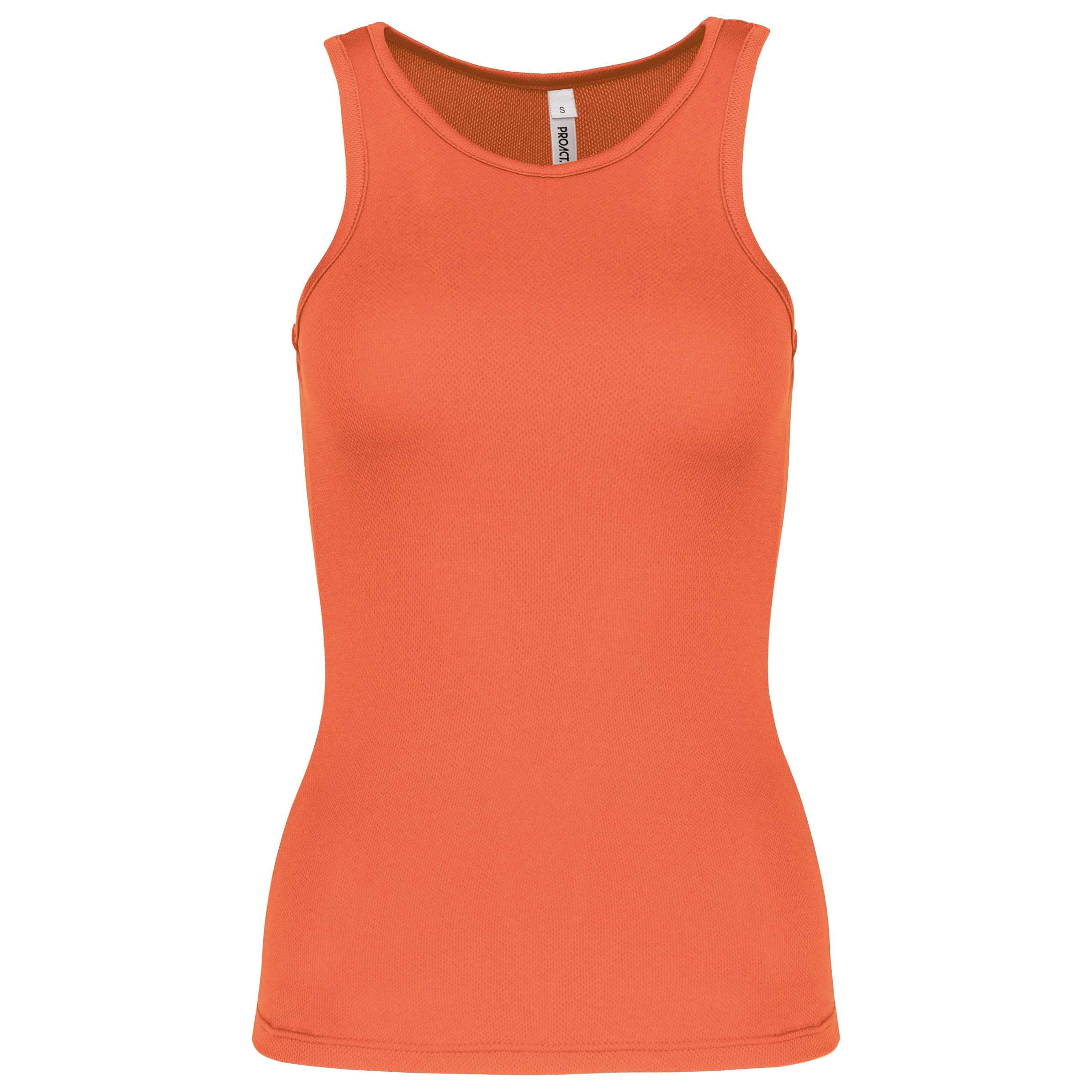 Camiseta de deporte tirantes mujer Fluorescent Orange
