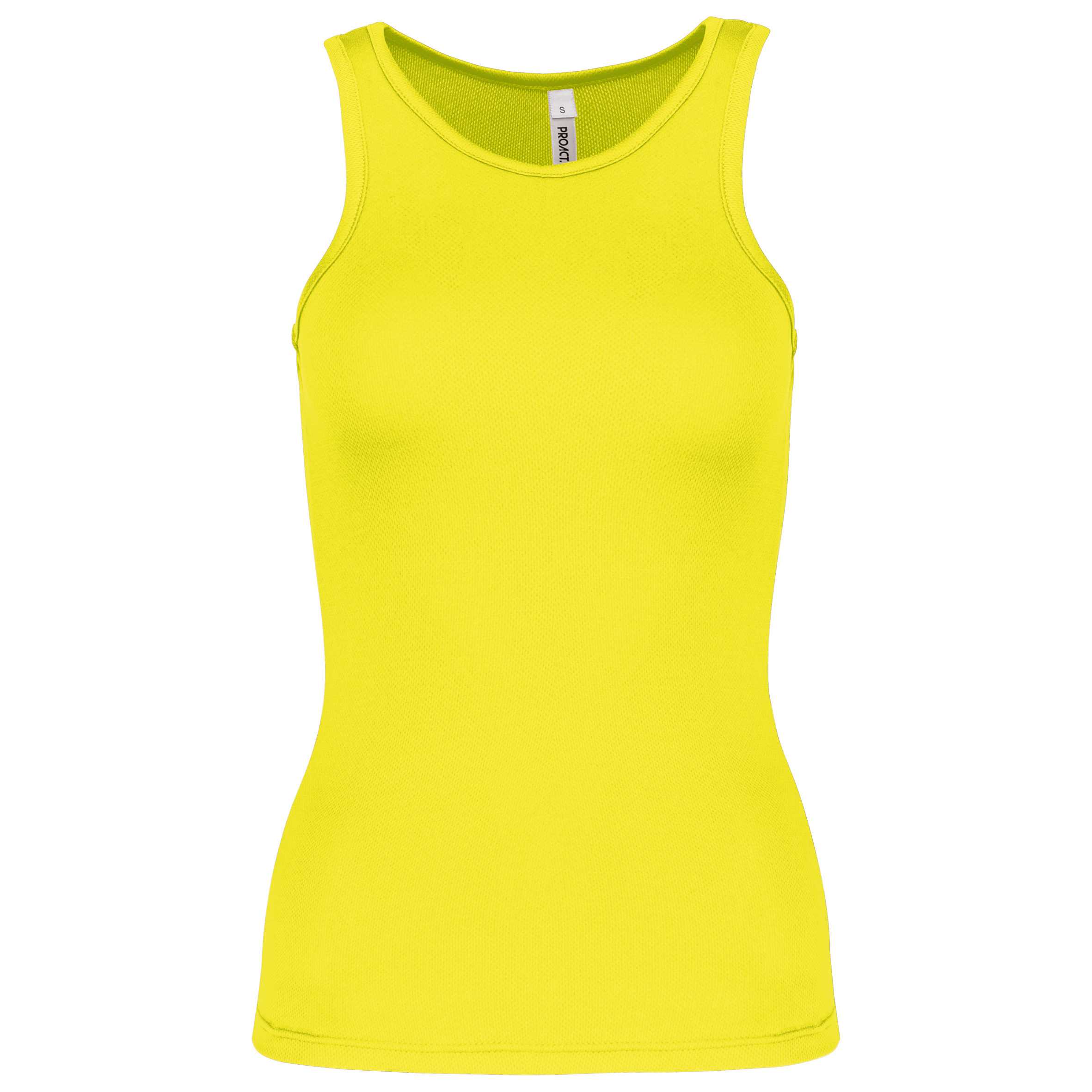 Camiseta de deporte tirantes mujer Fluorescent Yellow
