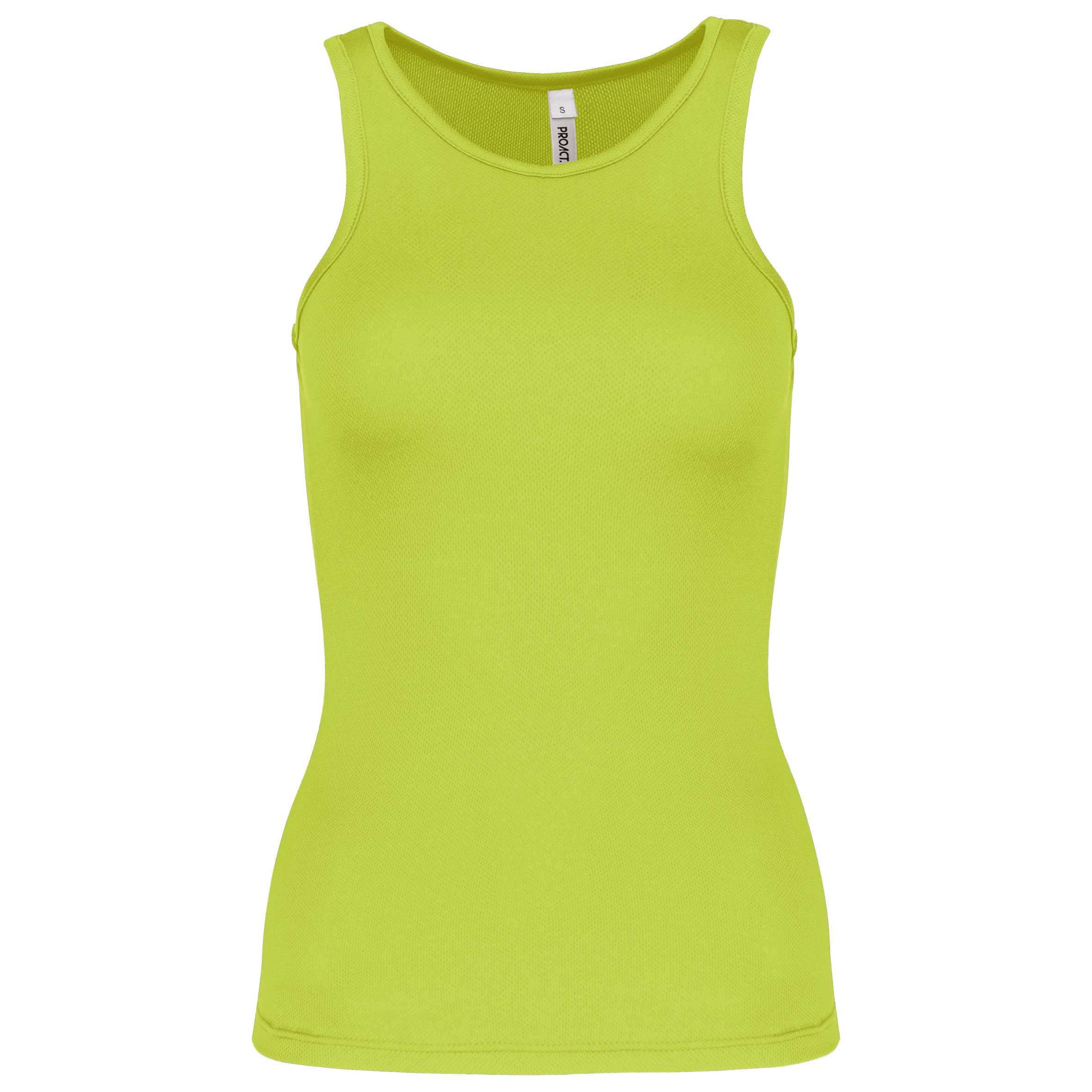 Camiseta de deporte tirantes mujer Lime