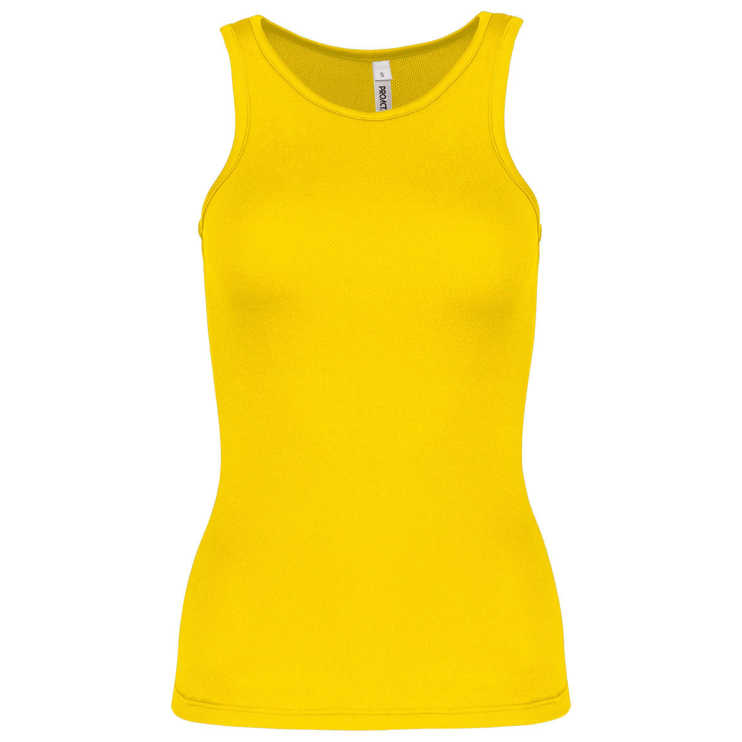 Camiseta de deporte tirantes mujer True Yellow