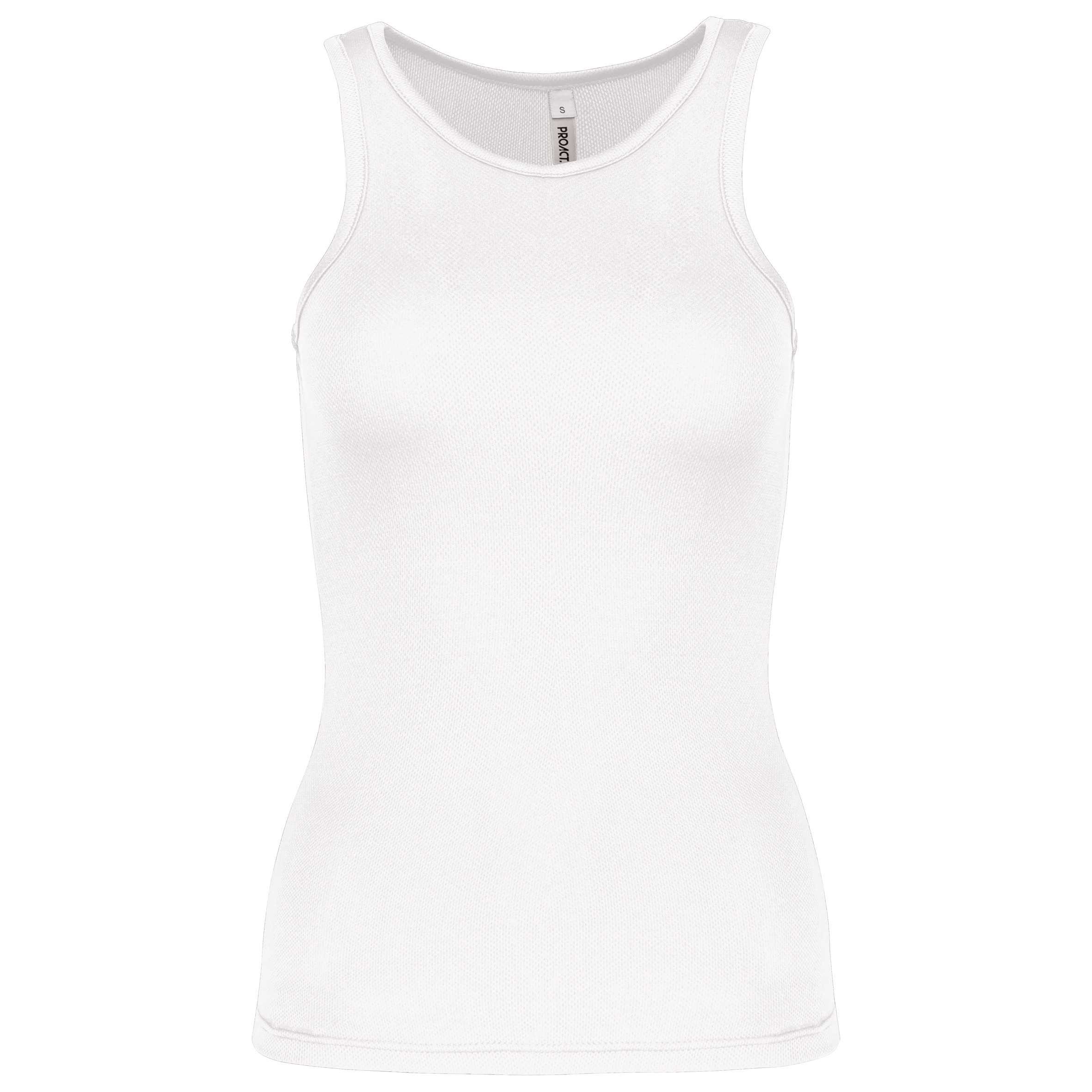 Camiseta de deporte tirantes mujer White