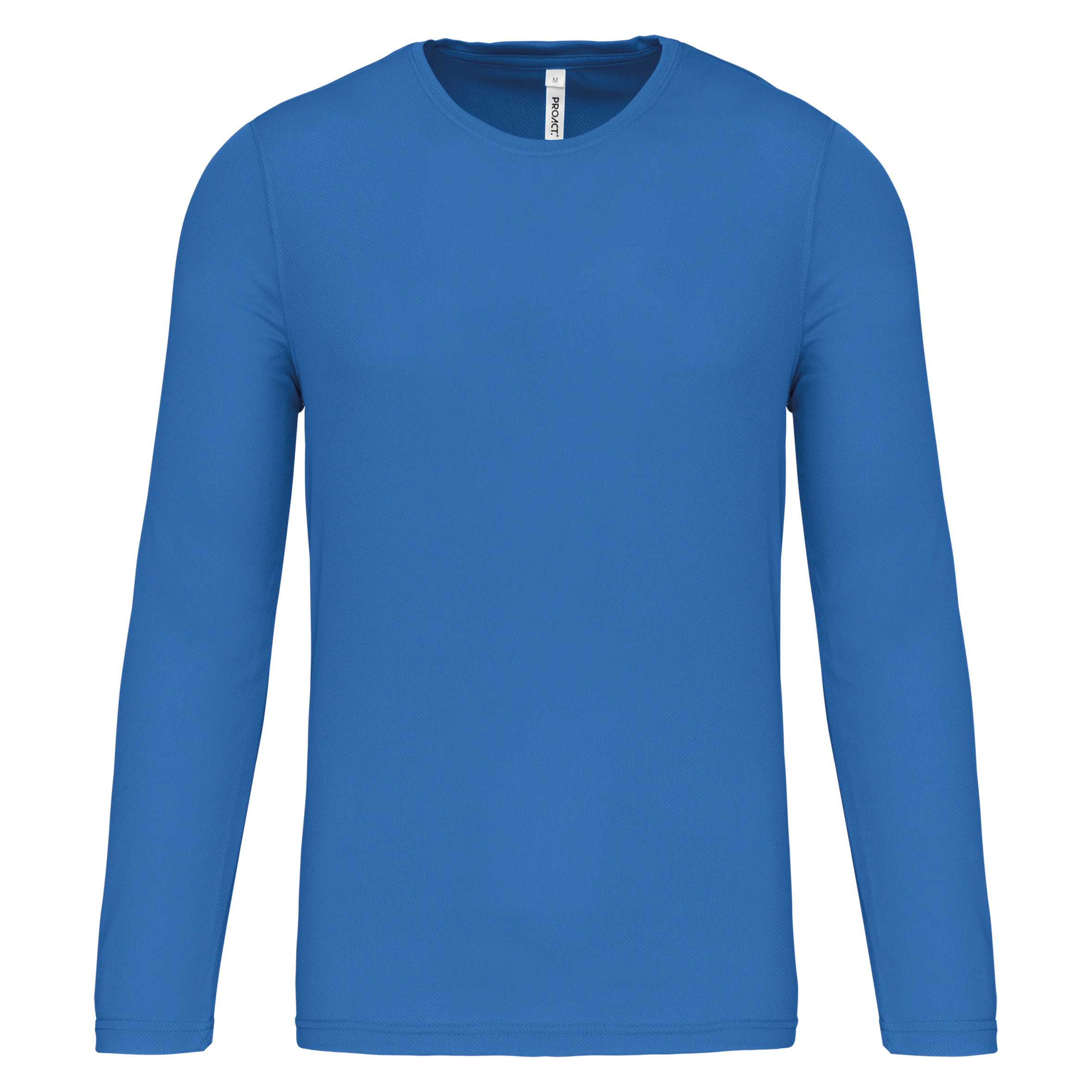 Camiseta de deporte manga larga hombre Aqua Blue