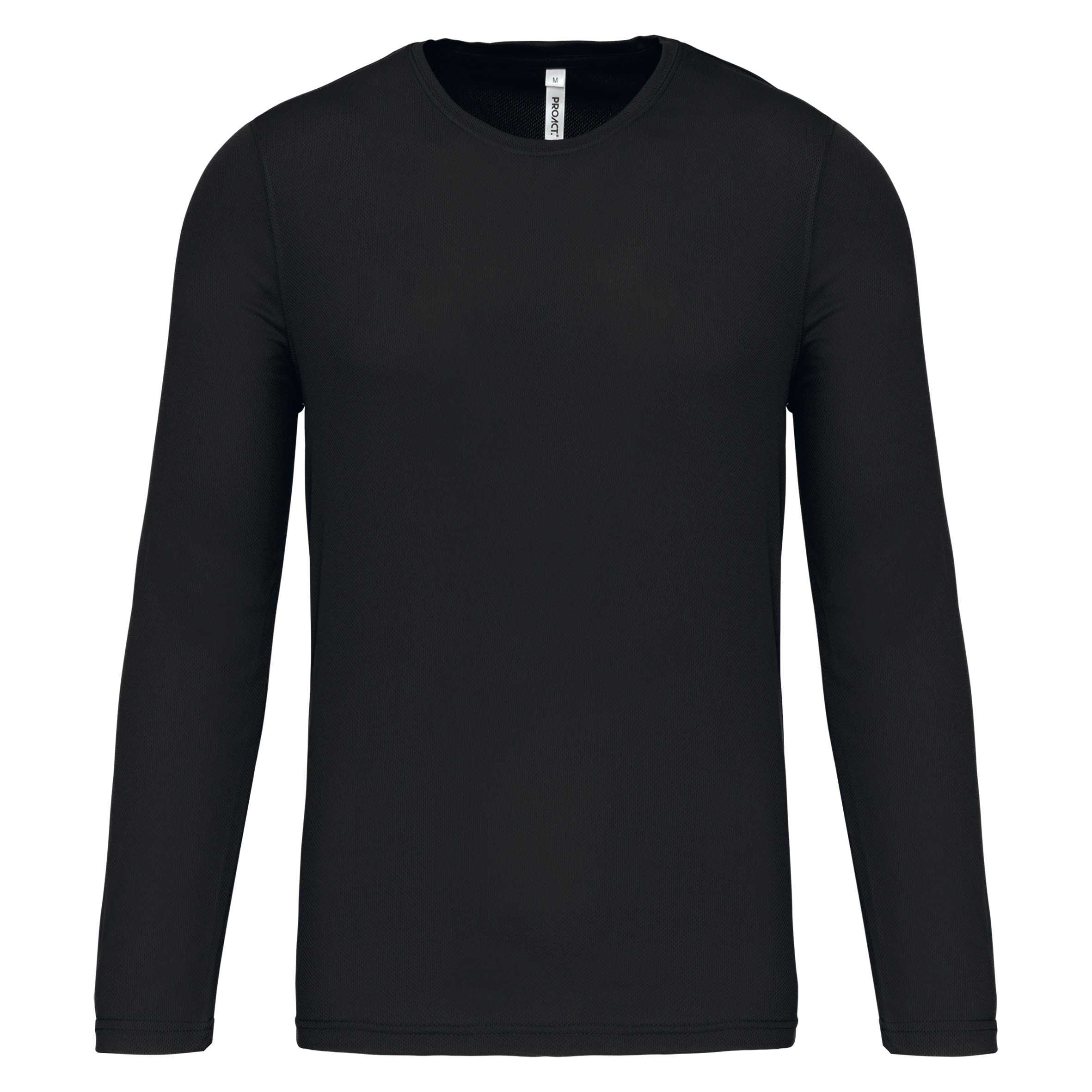 Camiseta de deporte manga larga hombre Black