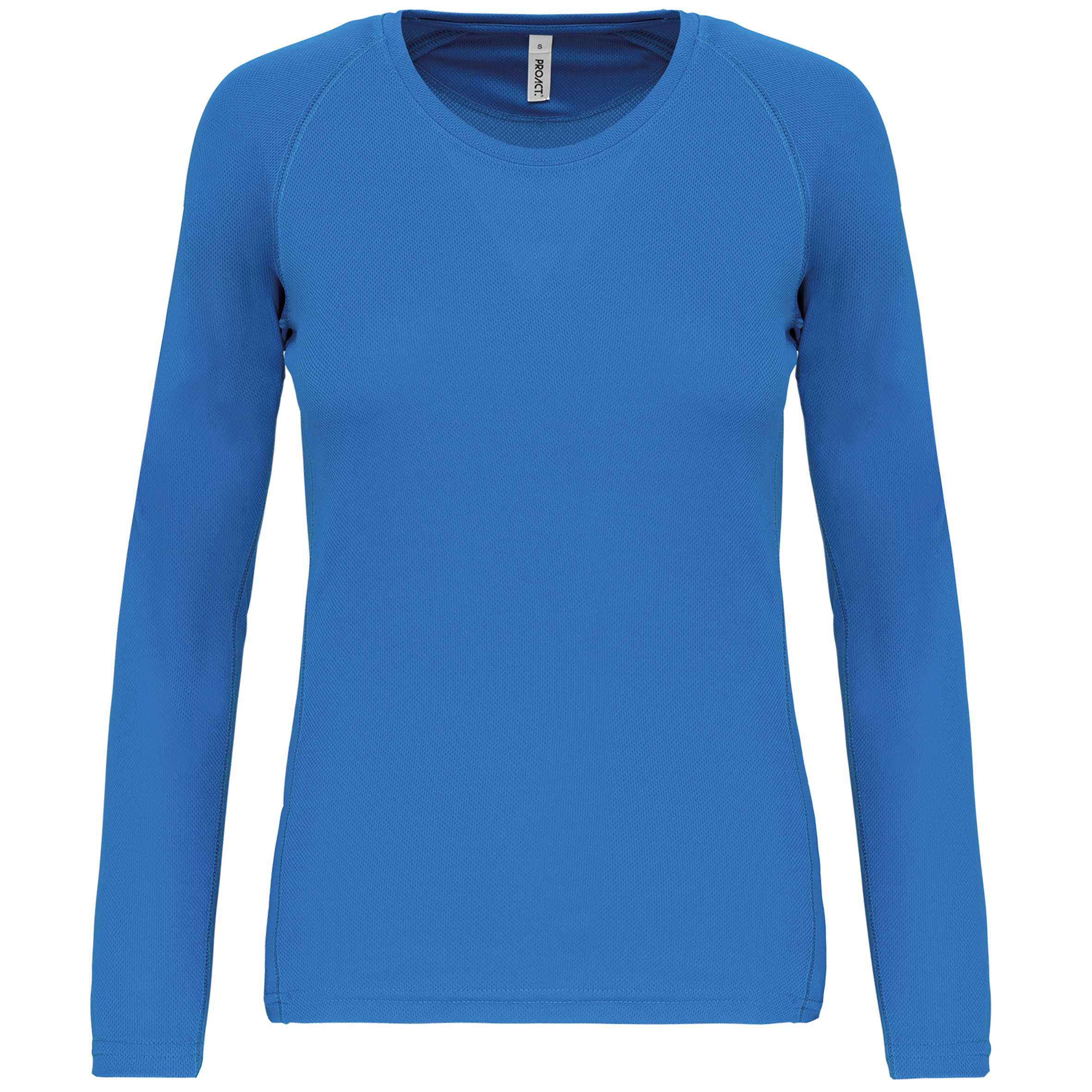 Camiseta de deporte manga larga mujer Aqua Blue