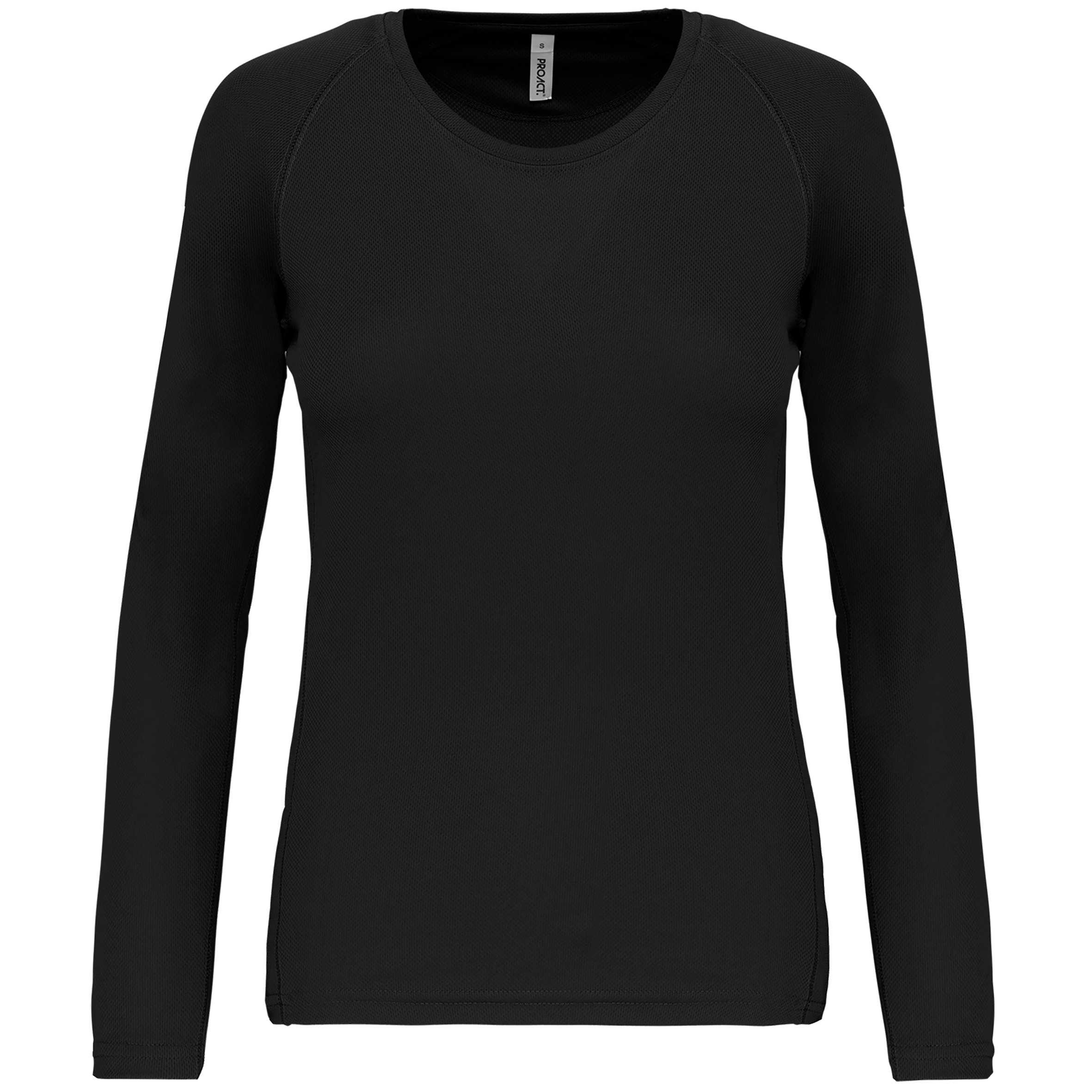 Camiseta de deporte manga larga mujer Black