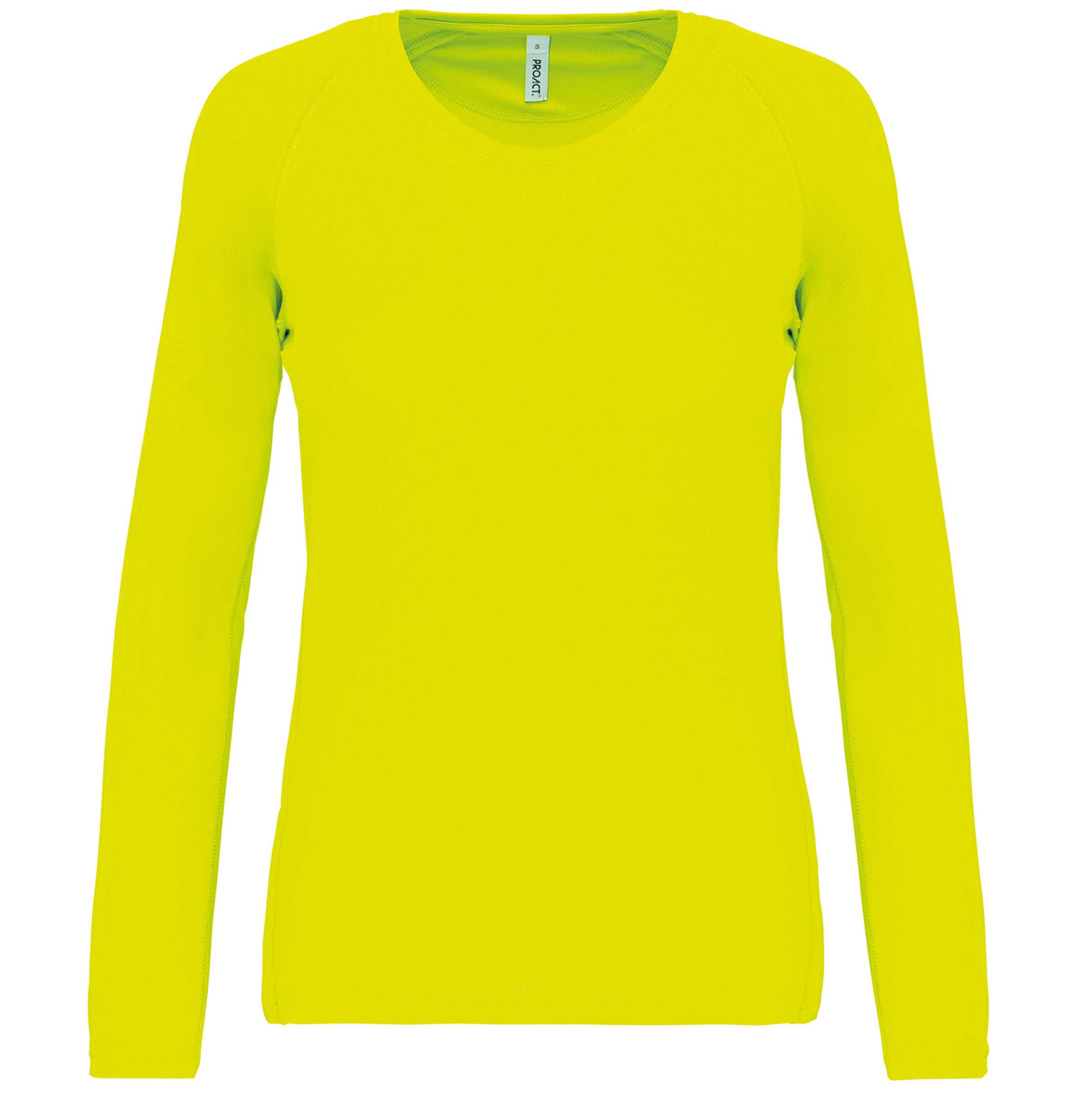 Camiseta de deporte manga larga mujer Fluorescent Yellow