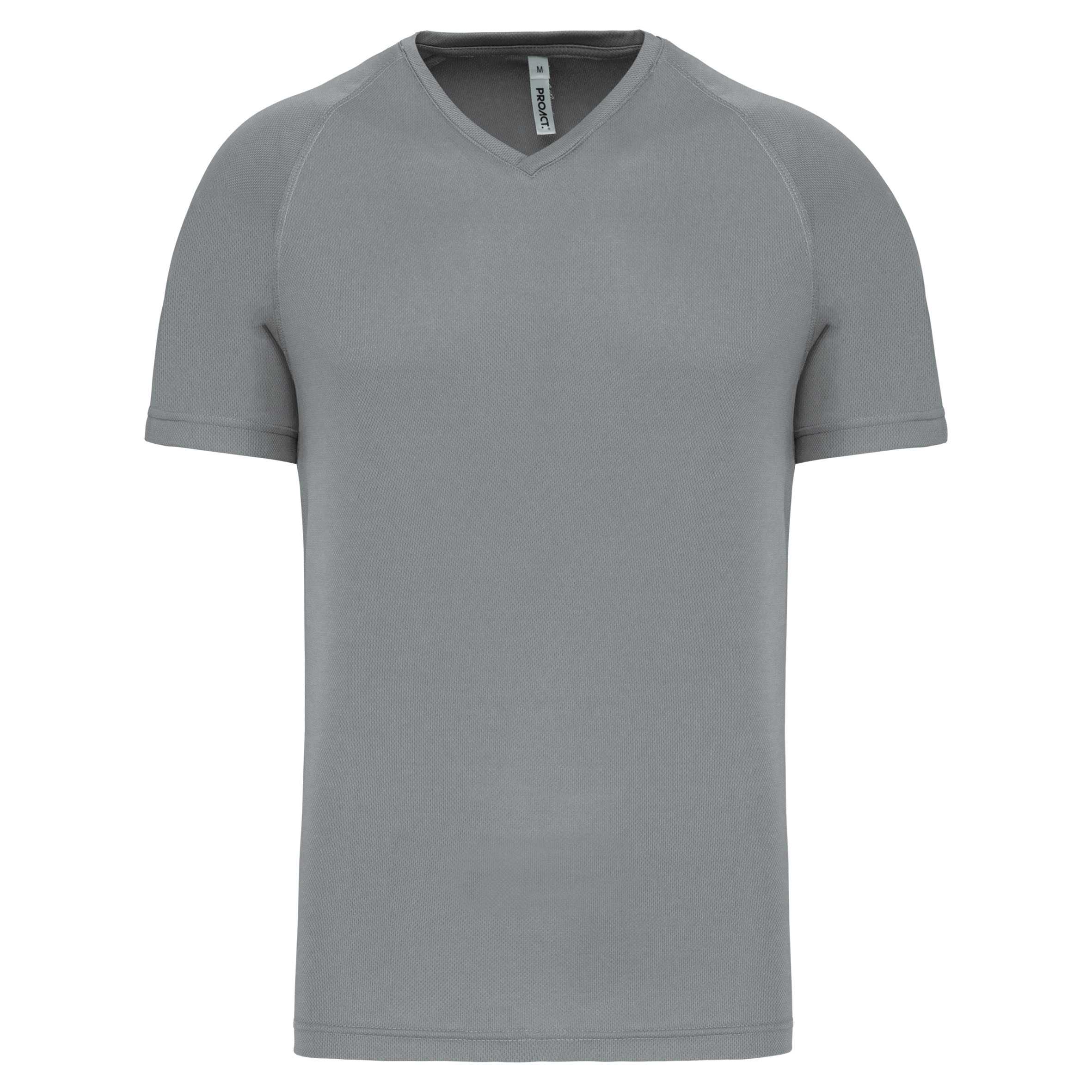 Camiseta de deporte cuello de pico hombre Fine Grey