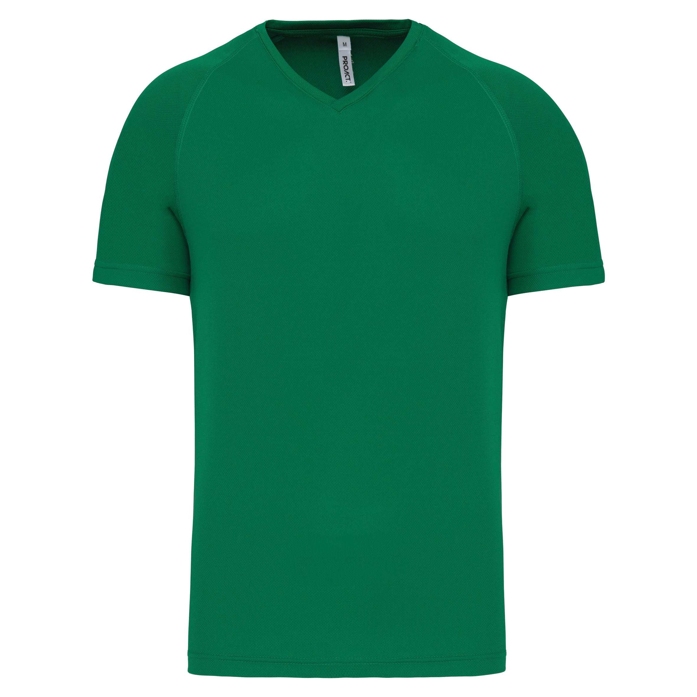 Camiseta de deporte cuello de pico hombre Kelly Green