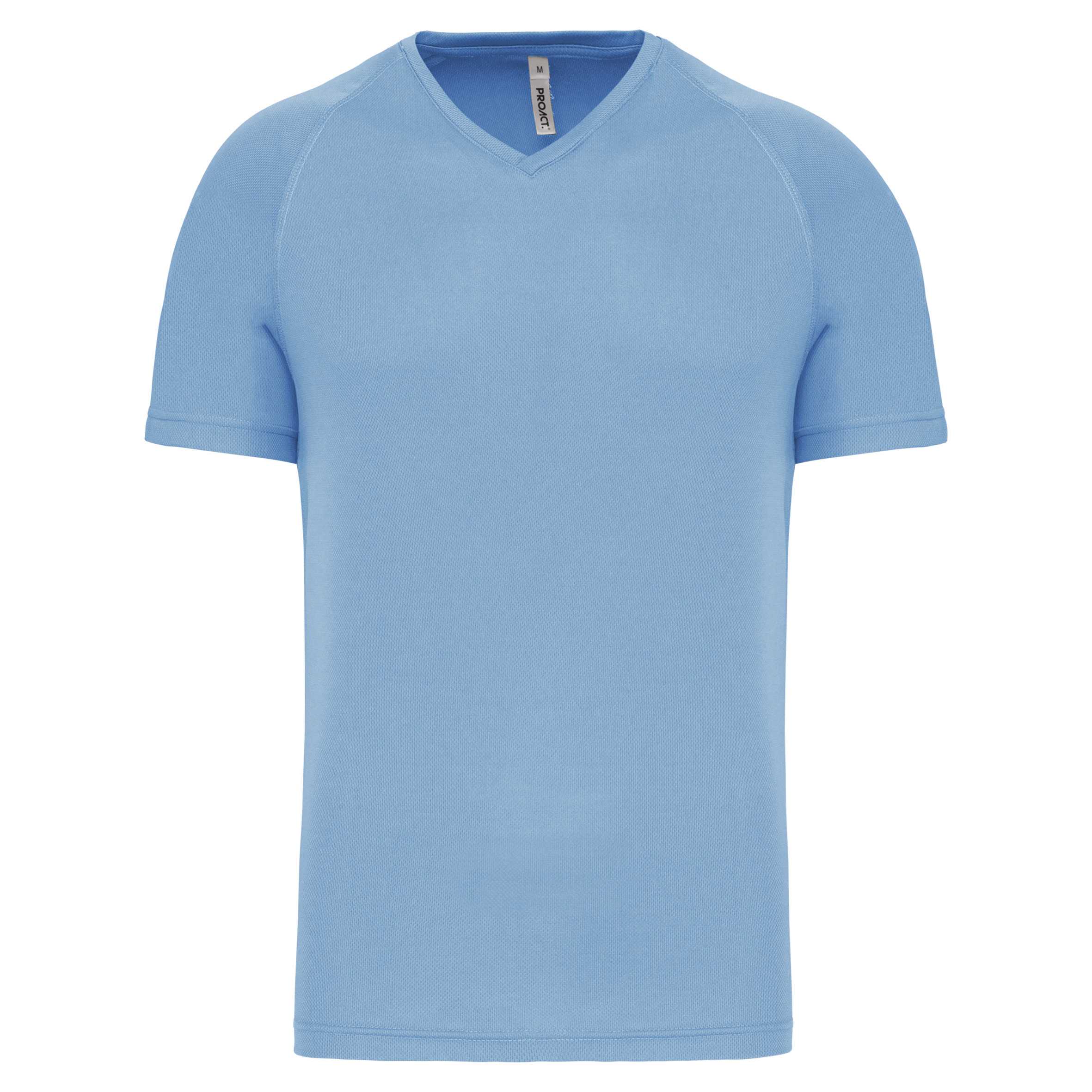 Camiseta de deporte cuello de pico hombre Sky Blue
