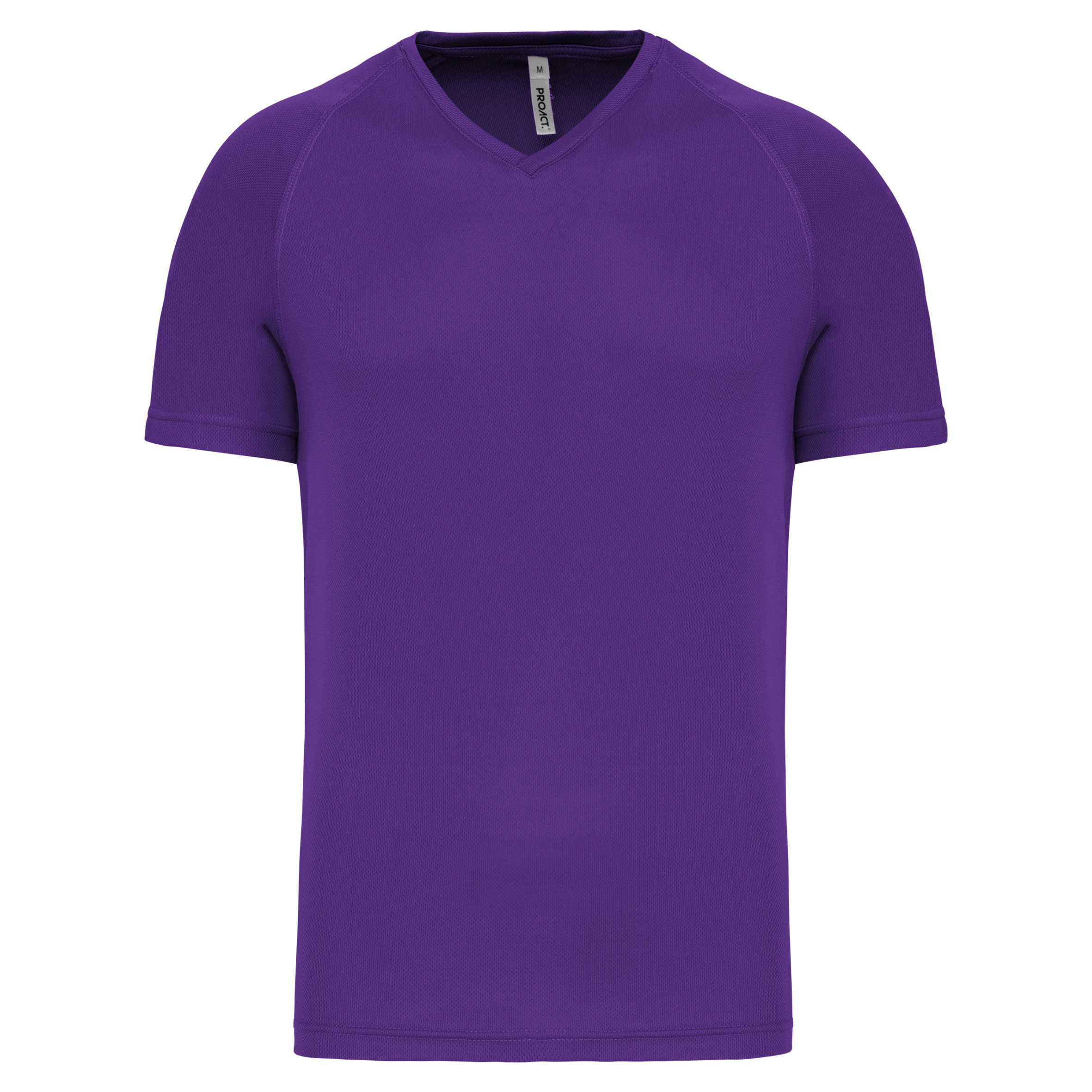 Camiseta de deporte cuello de pico hombre Violet