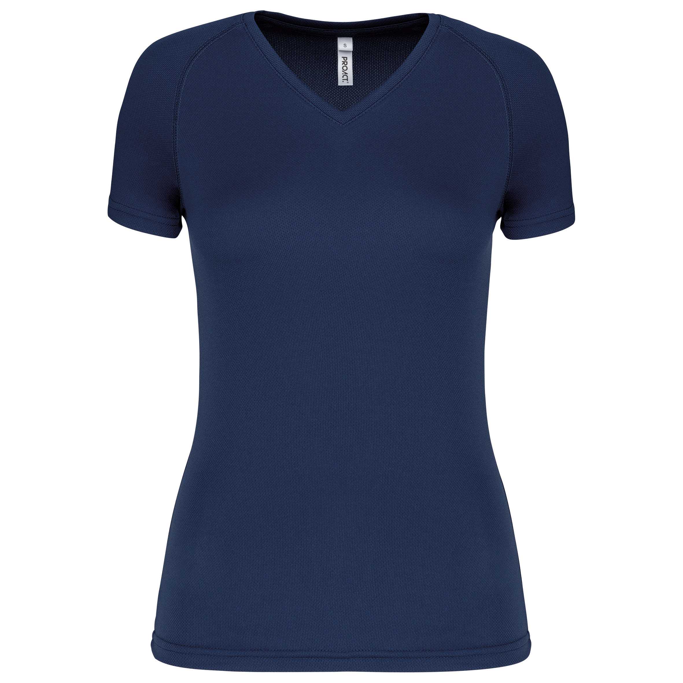 Camiseta de deporte cuello de pico mujer Sporty Navy