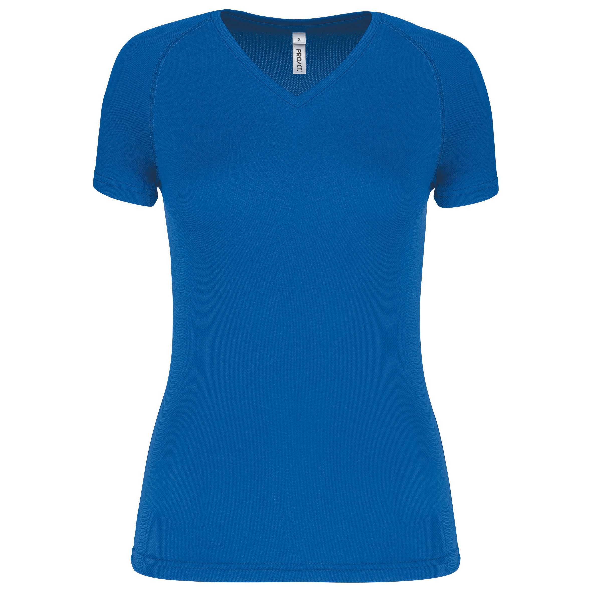 Camiseta de deporte cuello de pico mujer Sporty Royal Blue