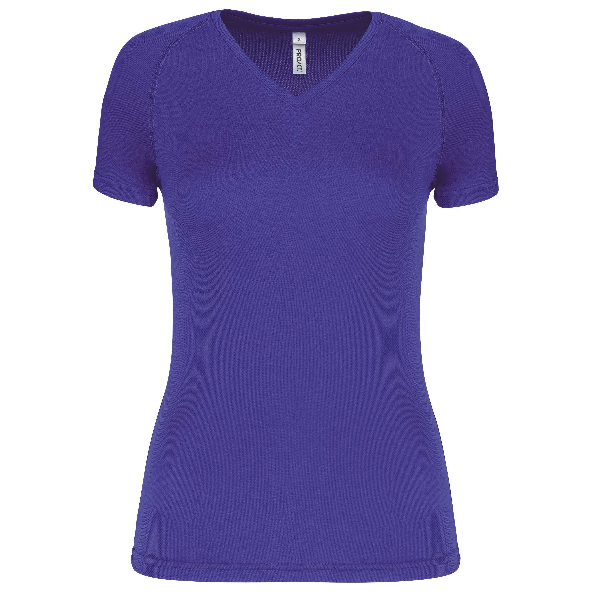 Camiseta de deporte cuello de pico mujer Violet
