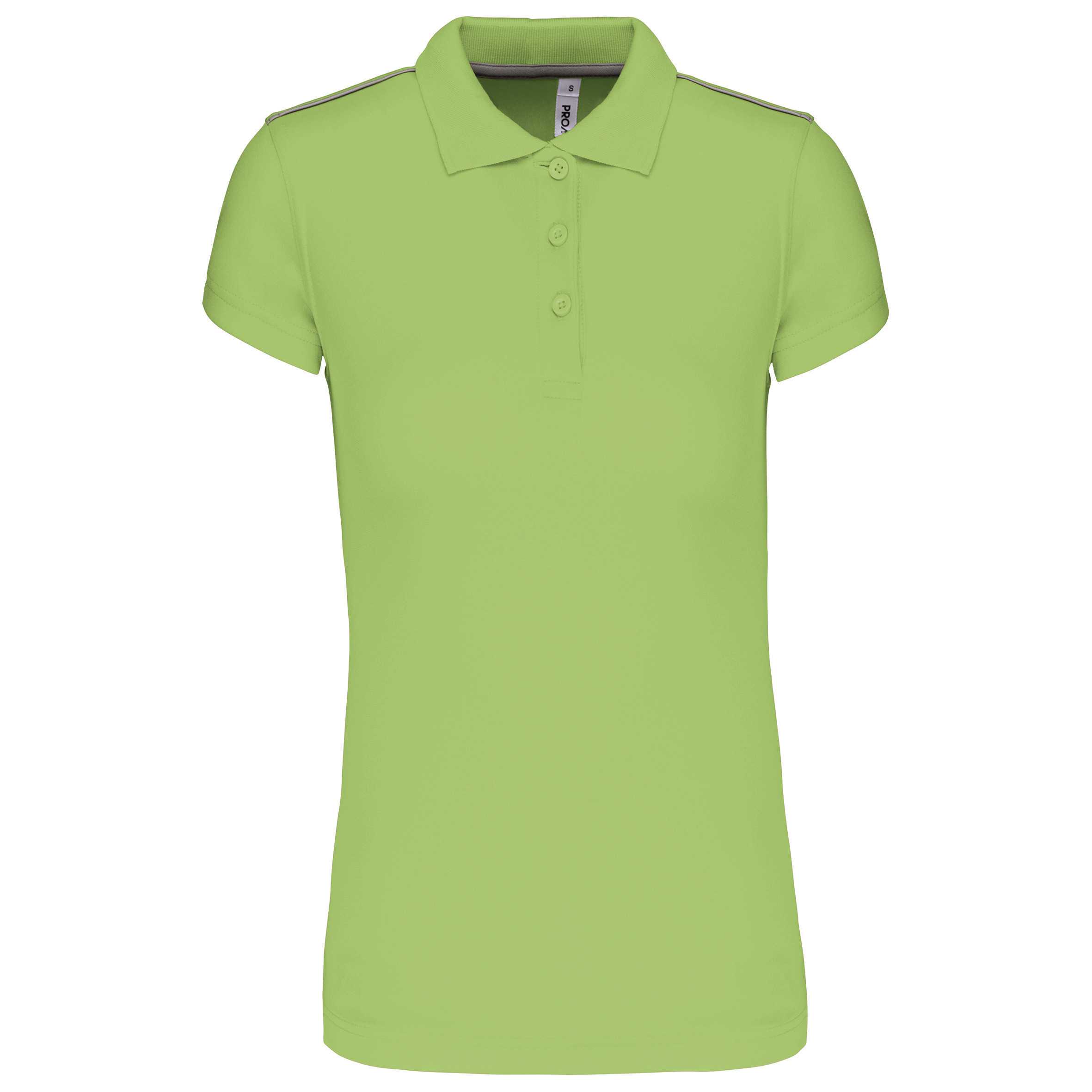 Polo interlock de manga corta mujer Lime