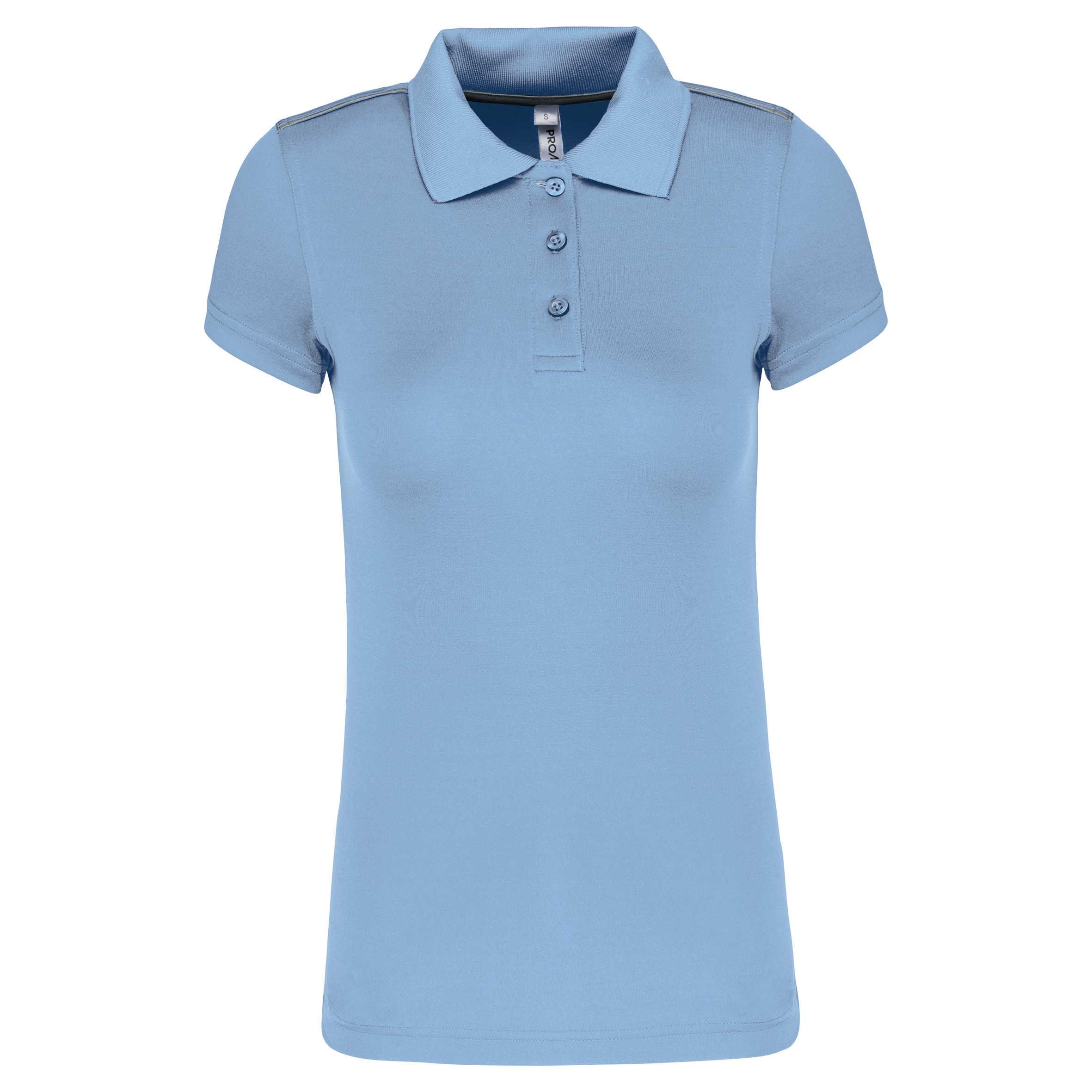 Polo interlock de manga corta mujer Sky Blue