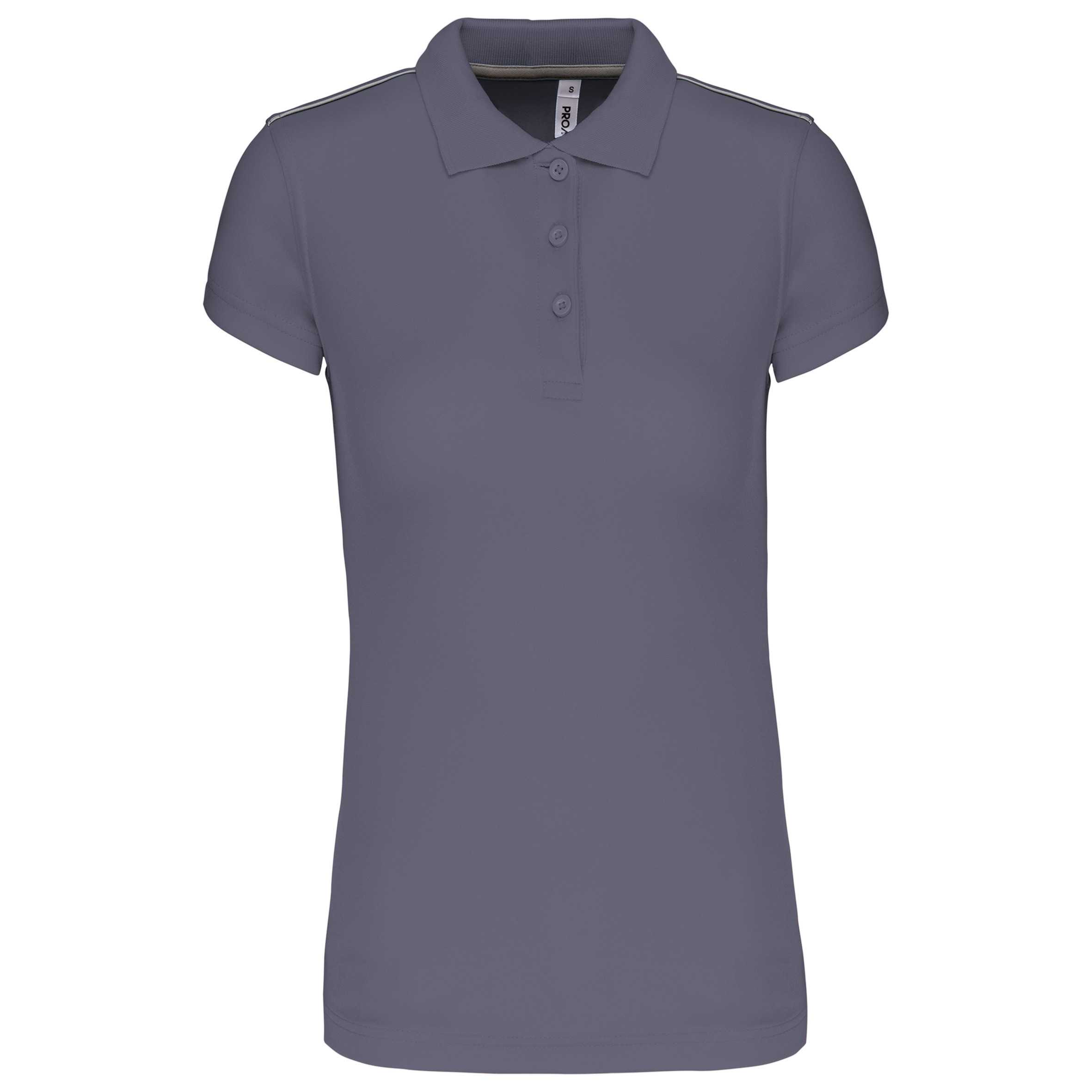 Polo interlock de manga corta mujer sporty grey