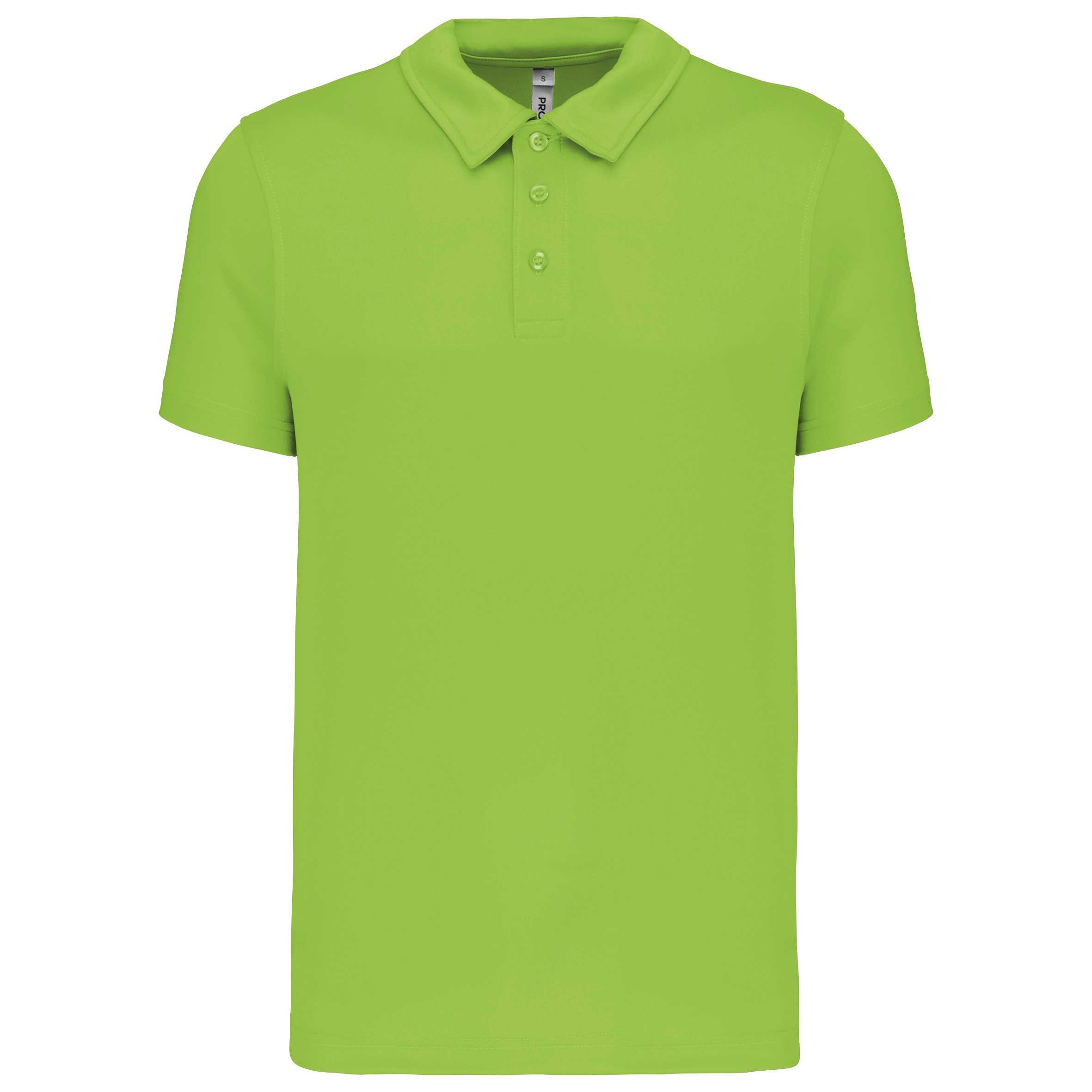 Polo deportivo manga corta hombre Lime