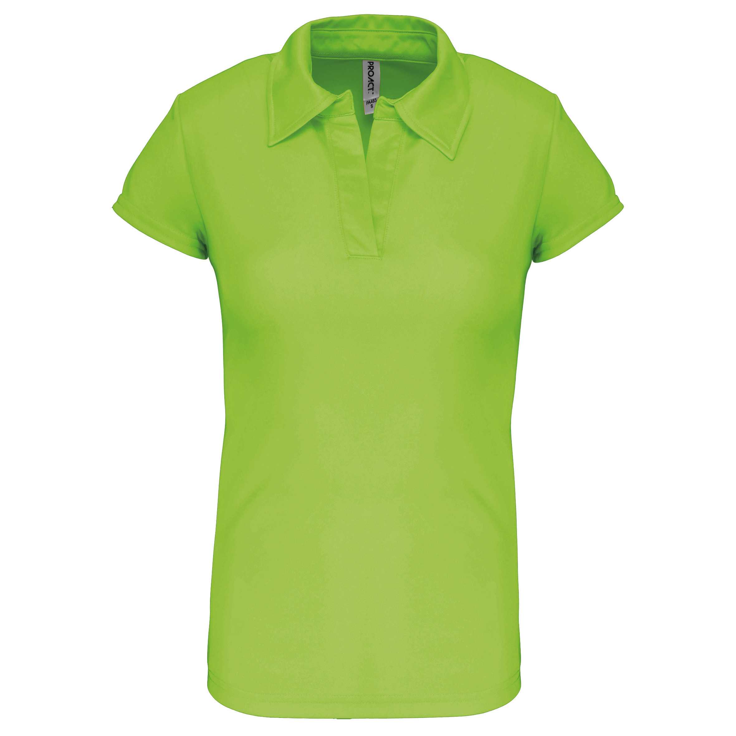 Polo deportivo manga corta mujer Lime