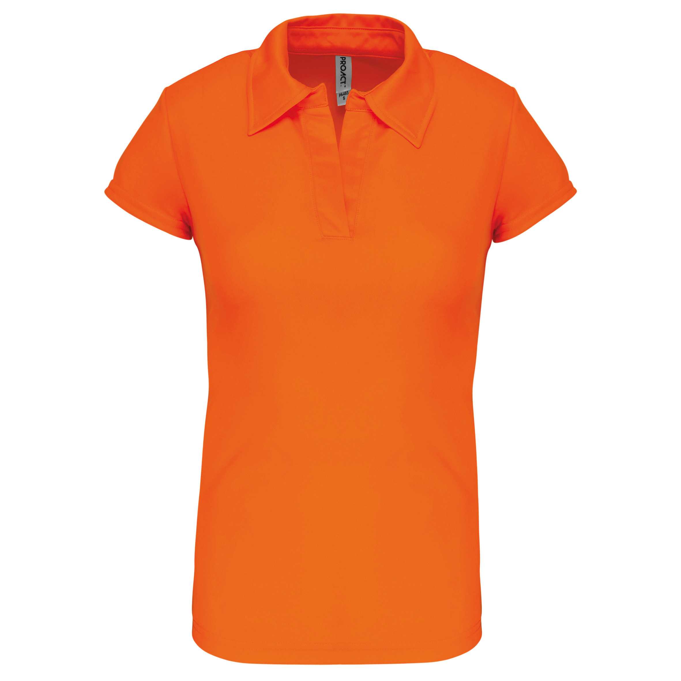 Polo deportivo manga corta mujer Orange