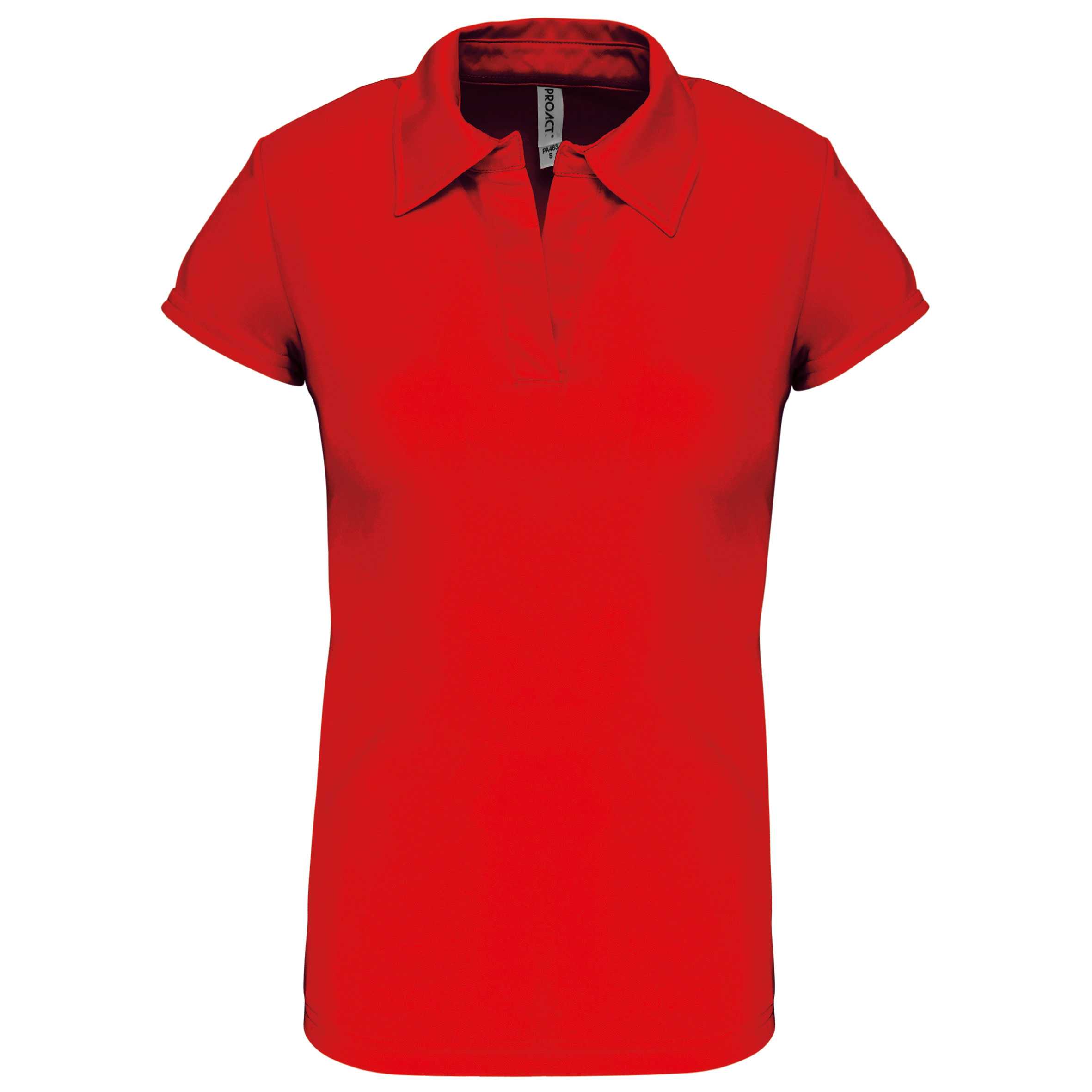 Polo deportivo manga corta mujer Red