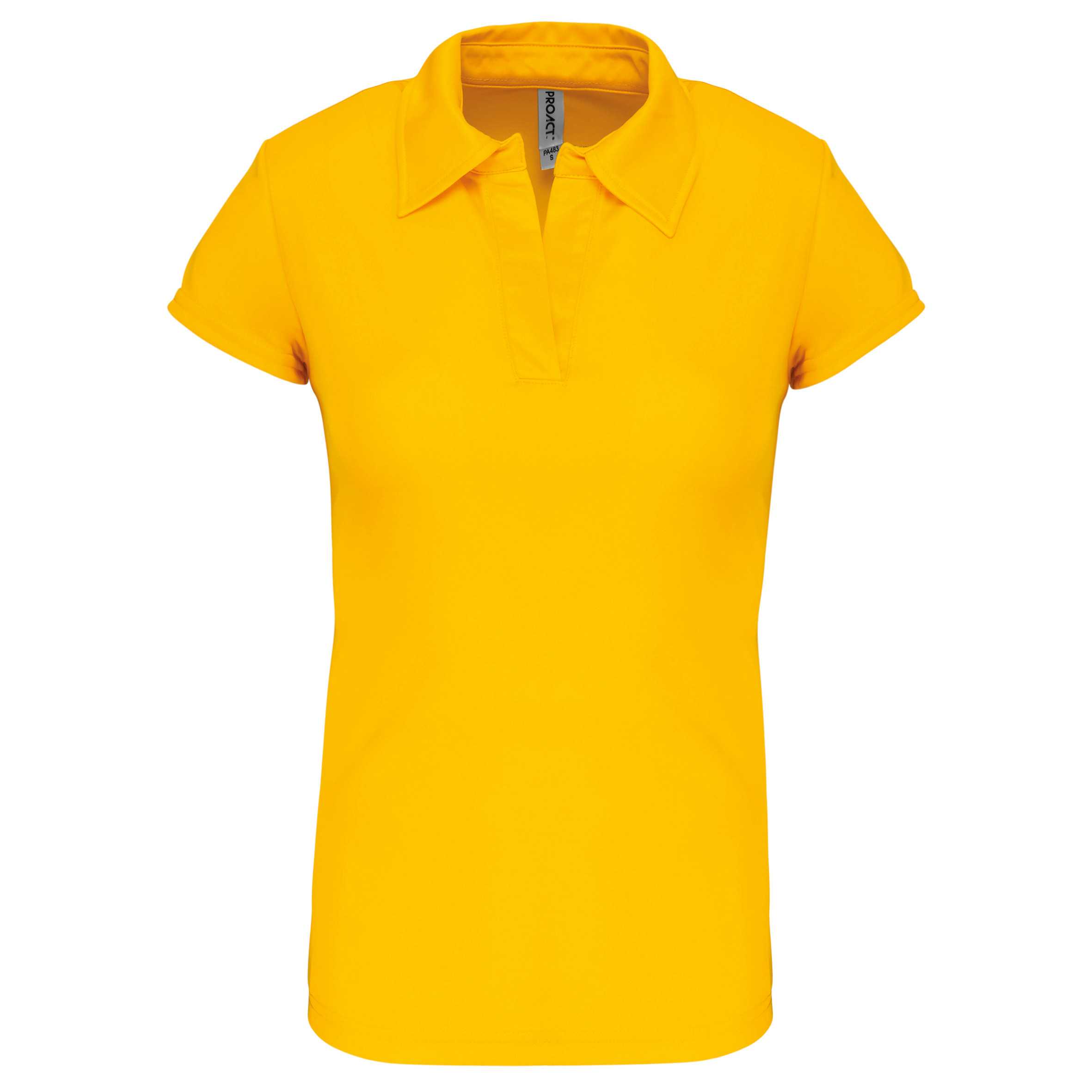 Polo deportivo manga corta mujer True Yellow