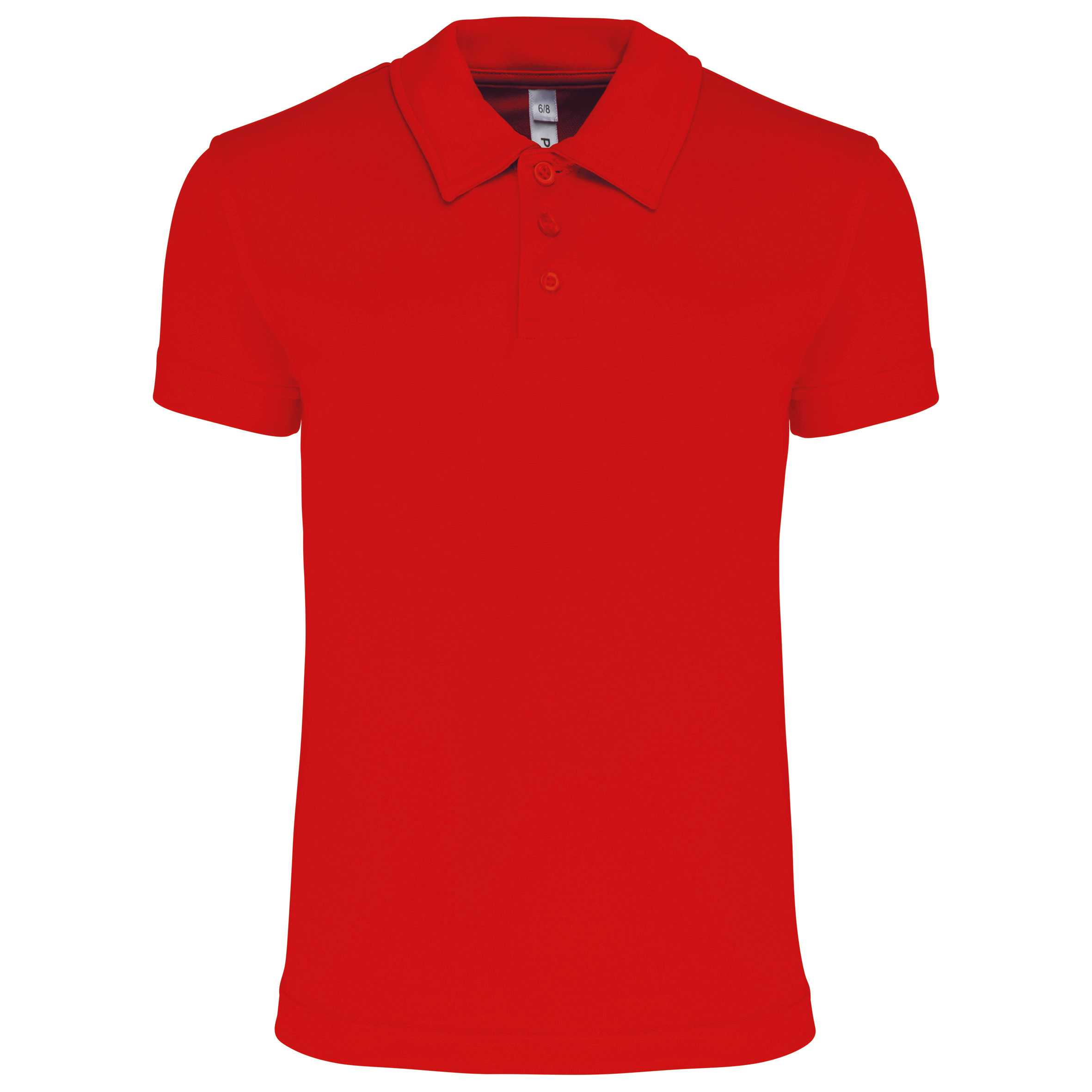 Polo deportivo manga corta niños Red