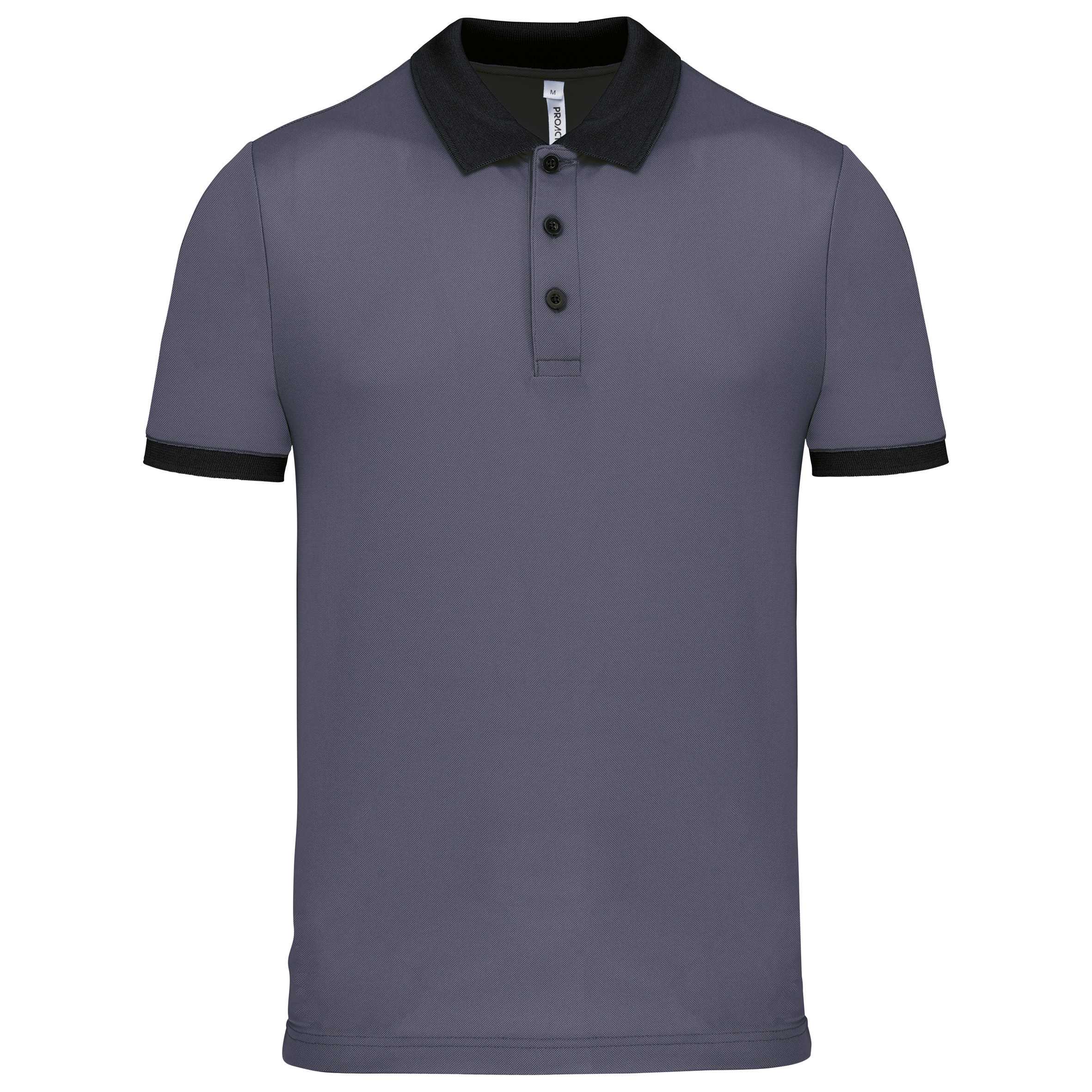 Polo piqué performance hombre sporty grey / Black