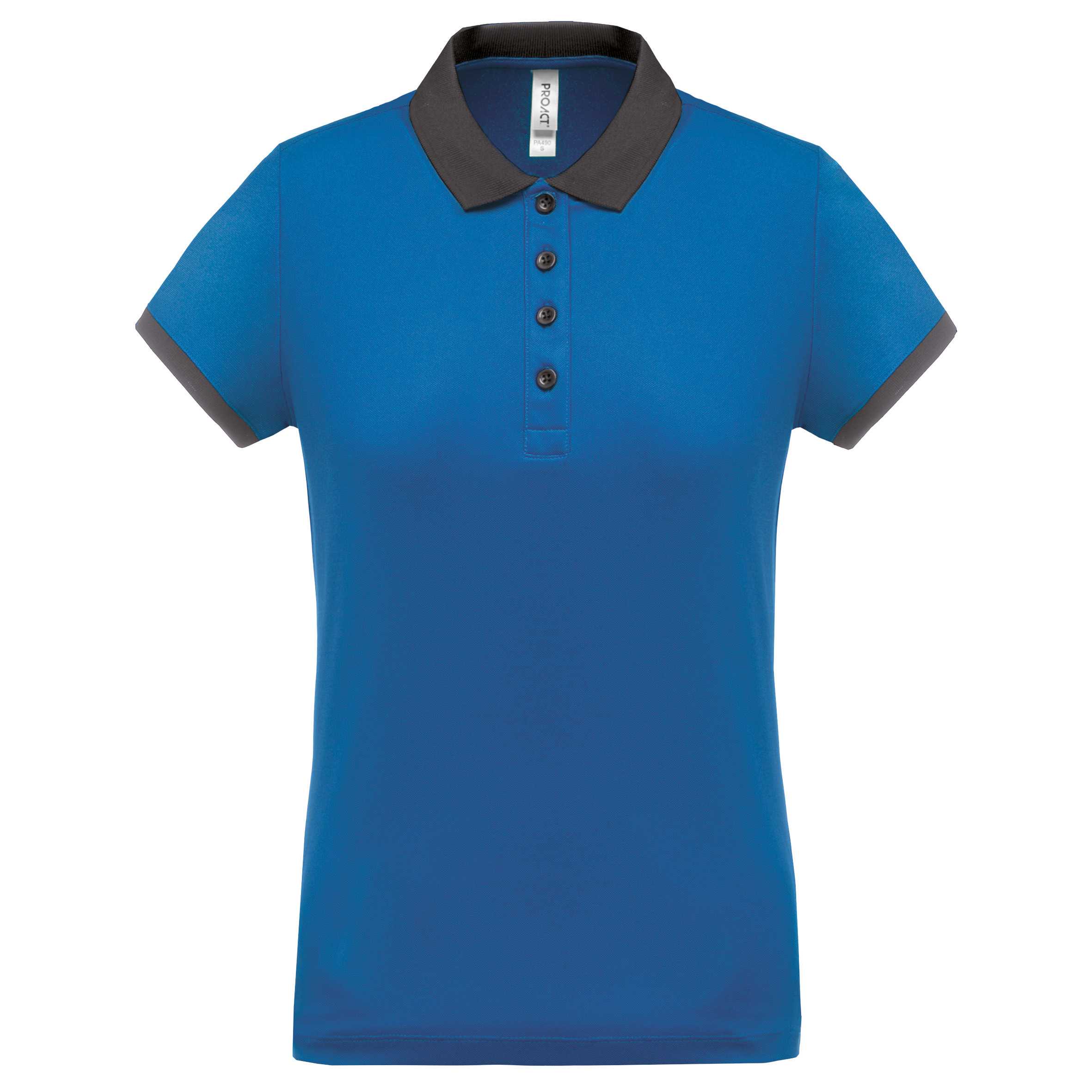 Polo piqué performance mujer Sporty Royal Blue / sporty grey