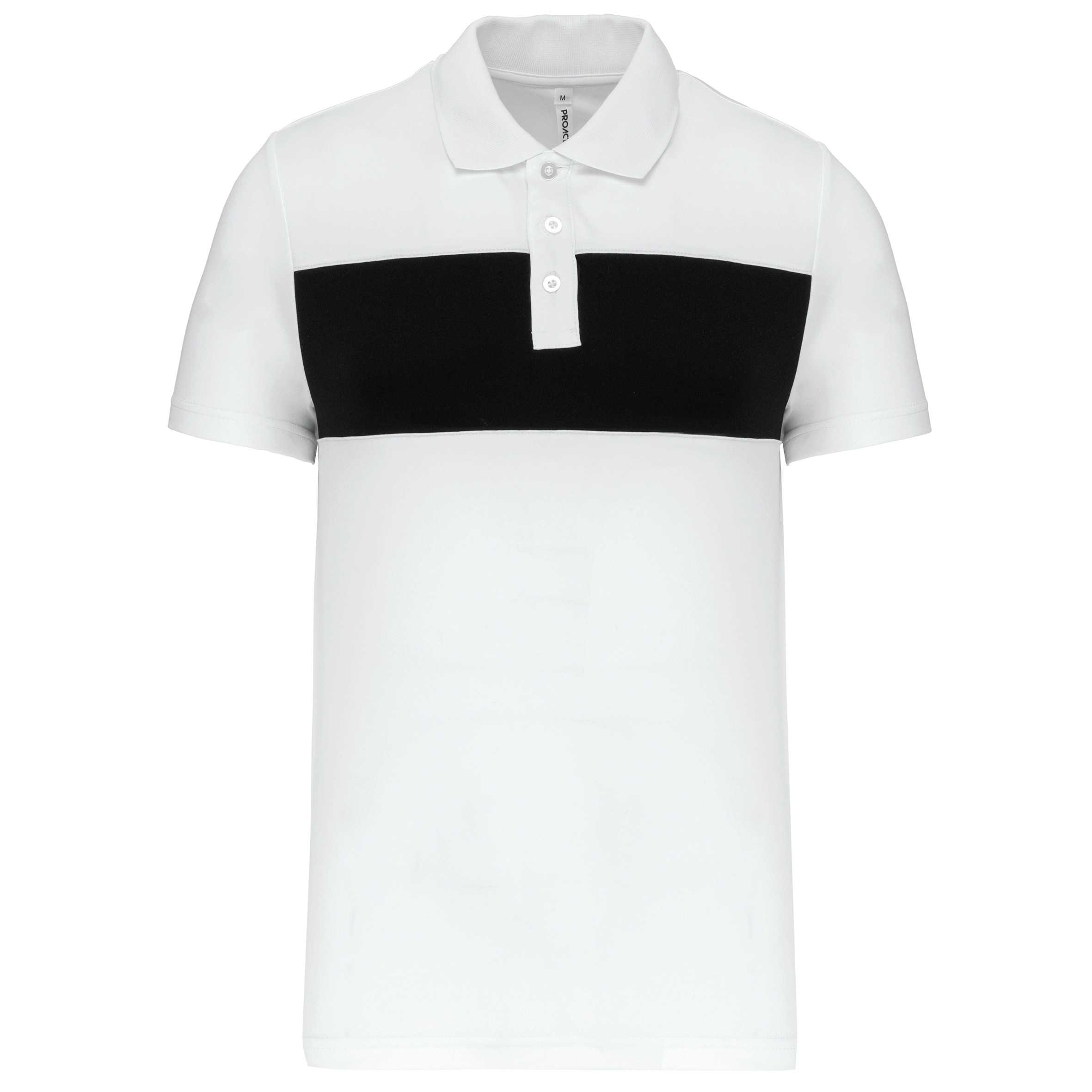 Polo de manga corta unisex White / Black