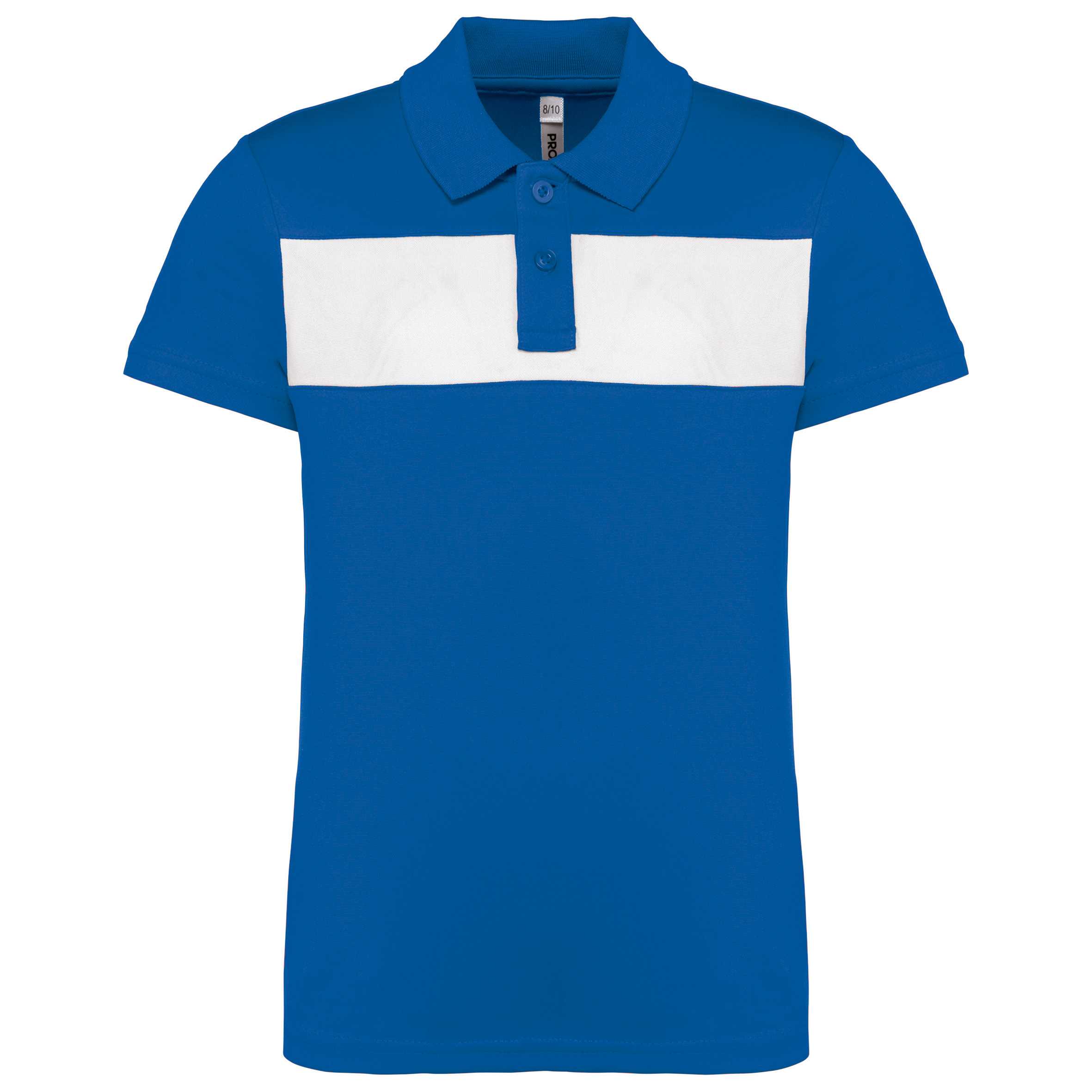 Polo de manga corta niños Sporty Royal Blue / White