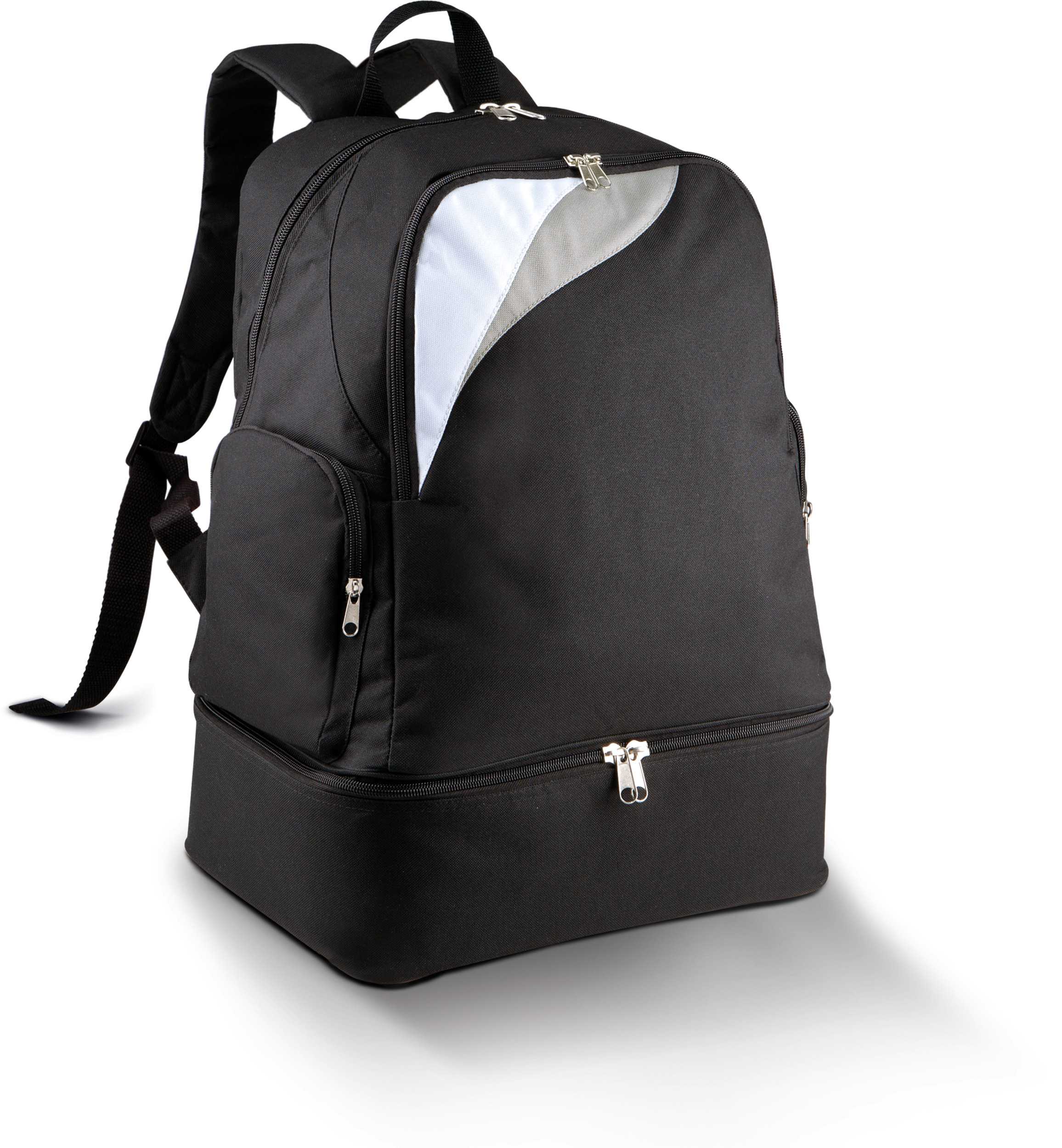 Mochila equipaciones multideporte con base rígida Black / White / Light Grey